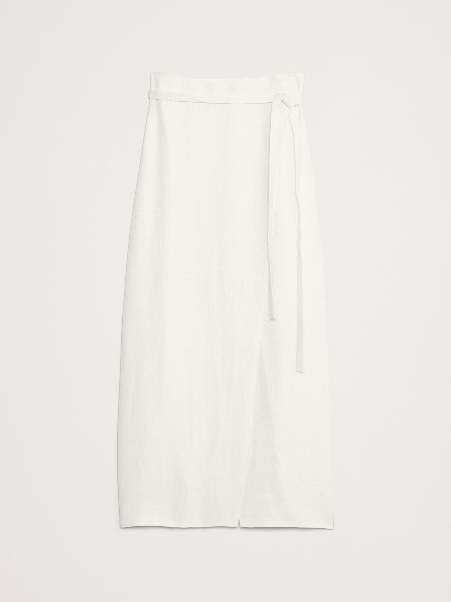 Linen Wrap Maxi Skirt Product Image