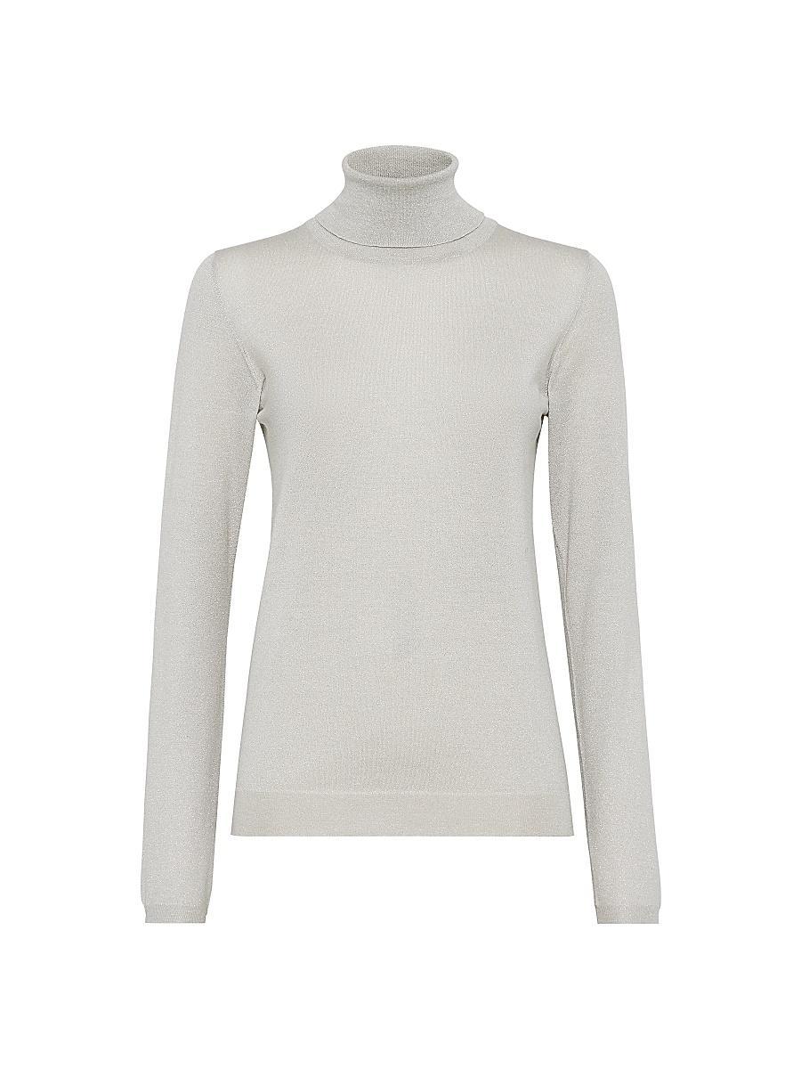 Womens Sparkling Cashmere and Silk Sweater Product Image