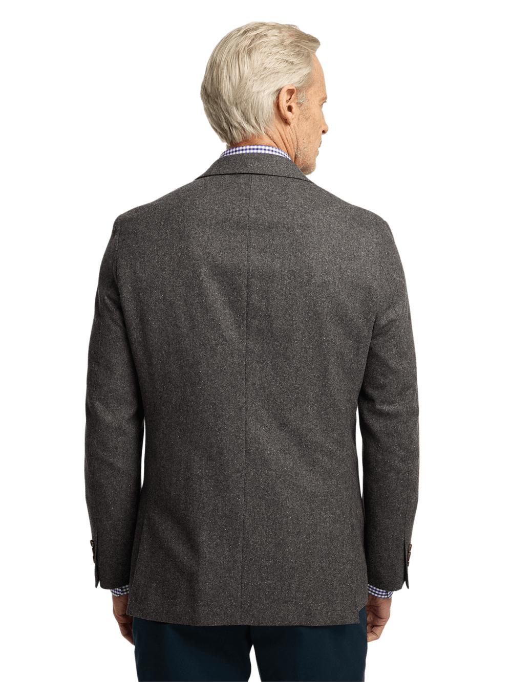 Wool Blend Donegal Single Breasted Notch Lapel Sport Coat - Charcoal Product Image