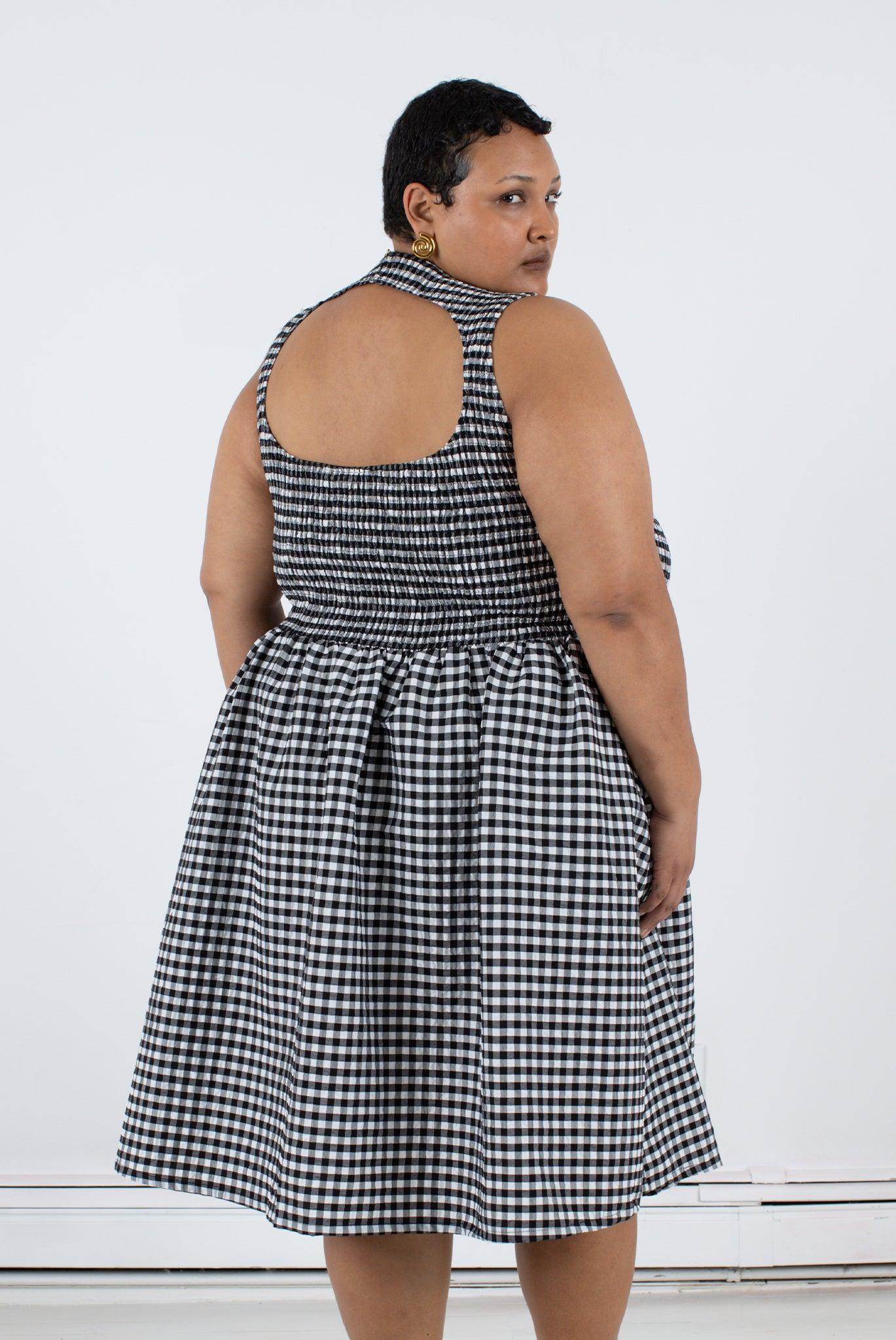 Garden Dress - Black Check Product Image