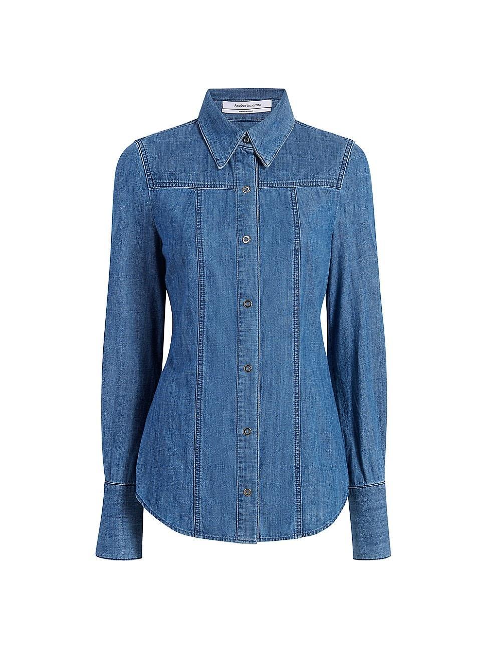 Womens Chambray Slim Shirt Product Image