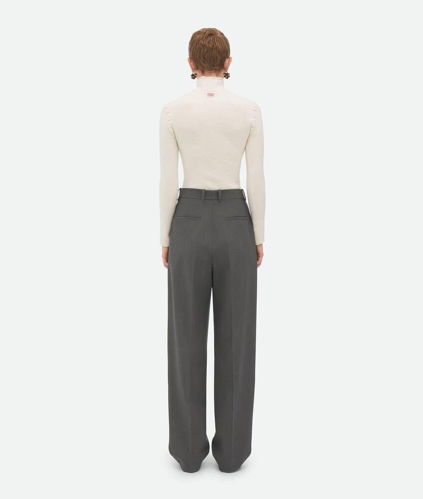 Women's Light Wool Trousers in Grey melange Product Image