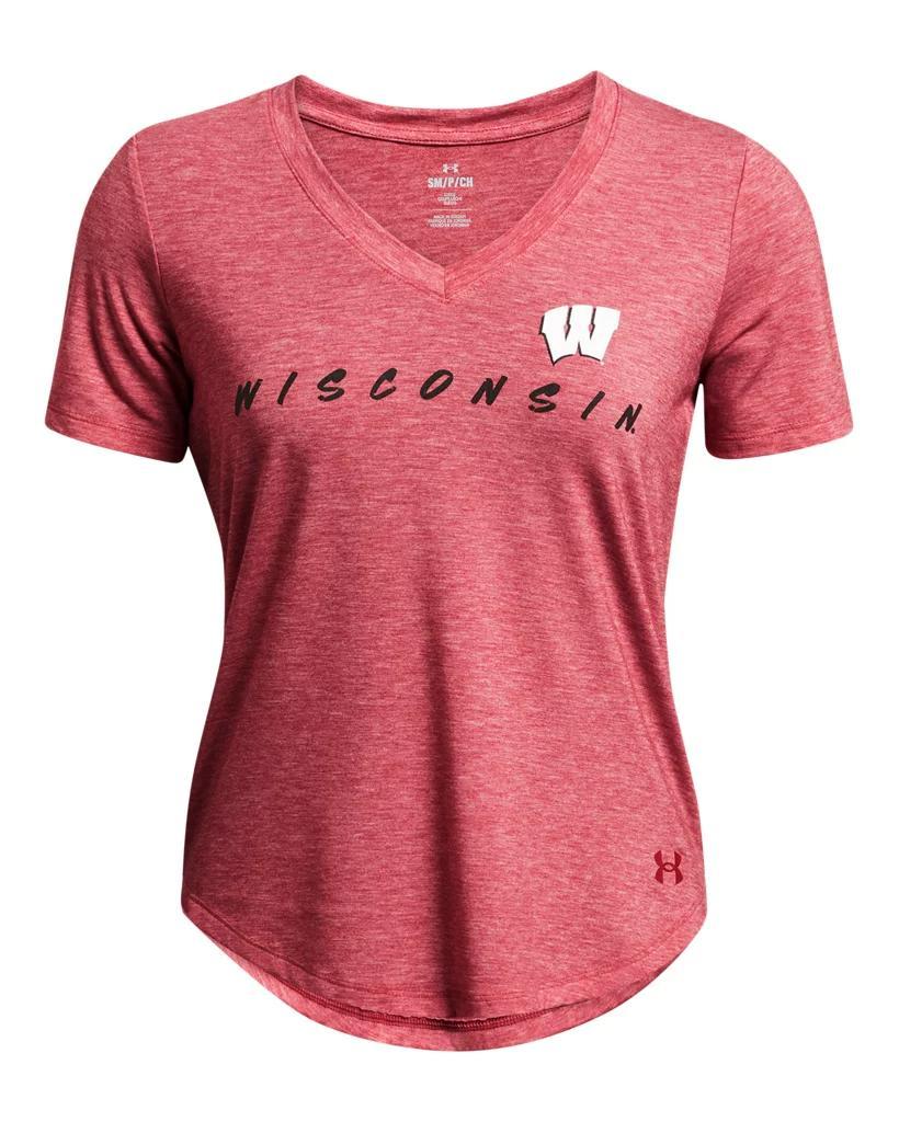 Women's UA Breezy Jersey Collegiate V-Neck T-Shirt Product Image