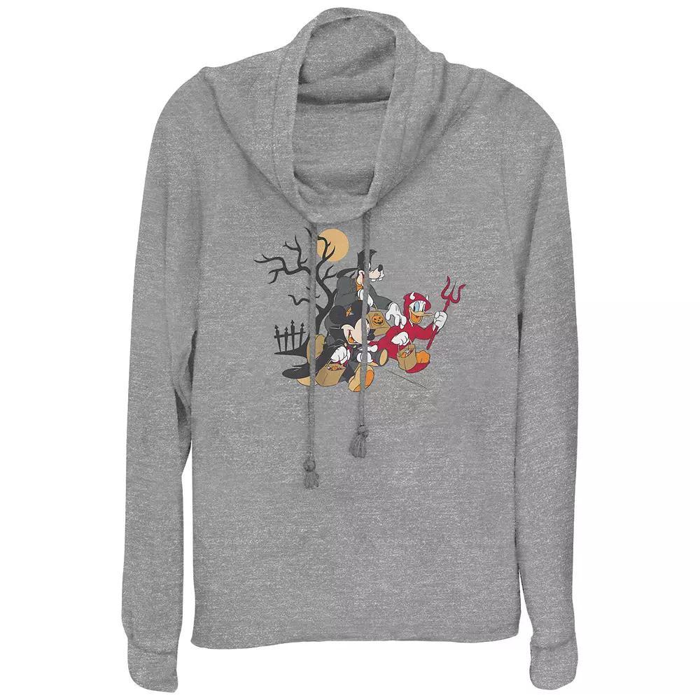 Disney's Mickey Mouse And Friends Trick Or Treaters Women's Cowlneck Graphic Lightweight Long Sleeve,  Product Image