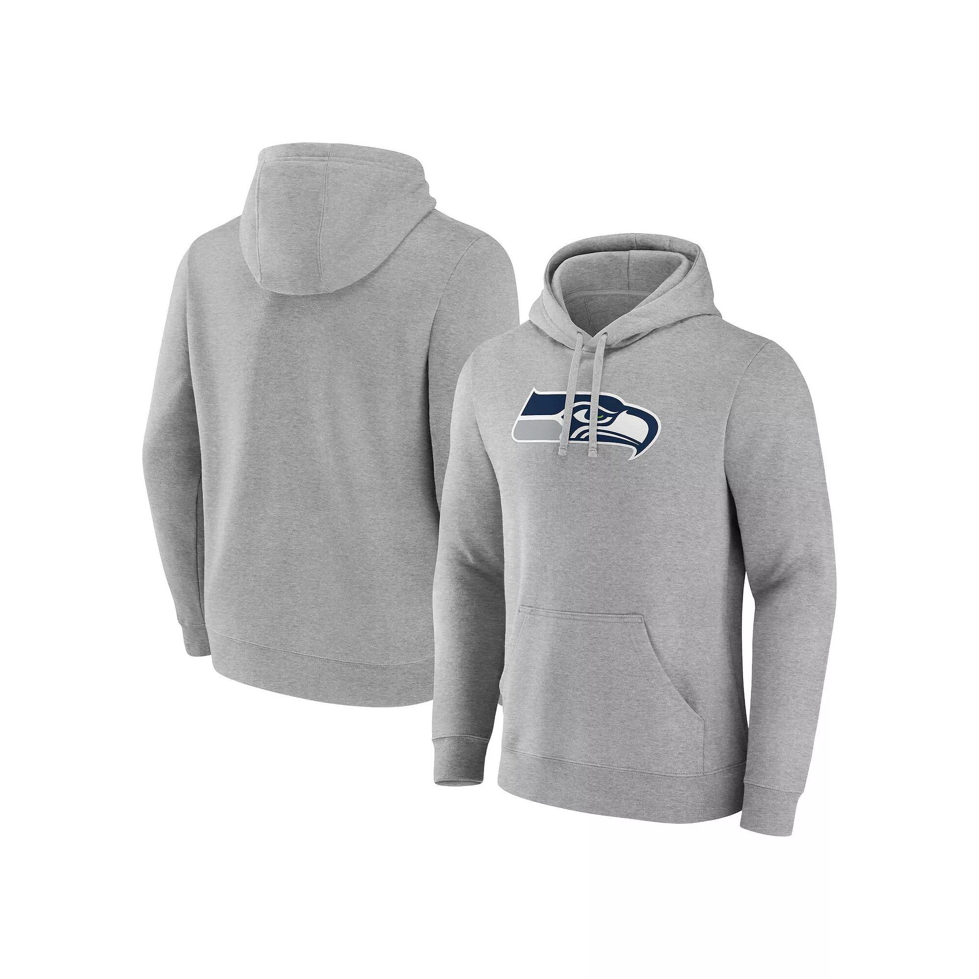 Men's Fanatics Heather Gray Seattle Seahawks Deliver Fleece Pullover Hoodie, Size: 4XL, Grey Product Image