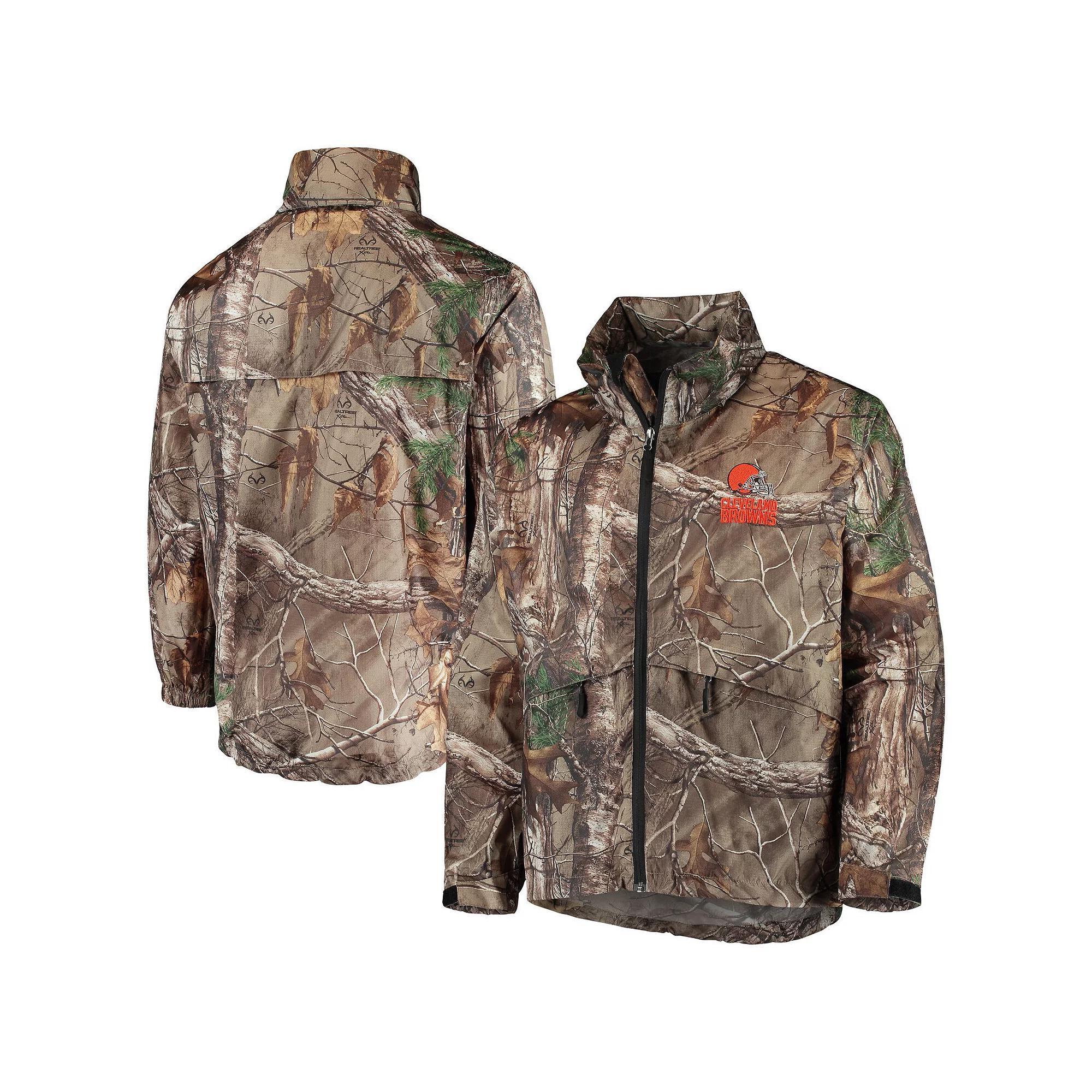 Men's Dunbrooke Realtree Camo Cleveland Browns Circle Sportsman Waterproof Packable Full-Zip Jacket, Size: XL, Green Product Image