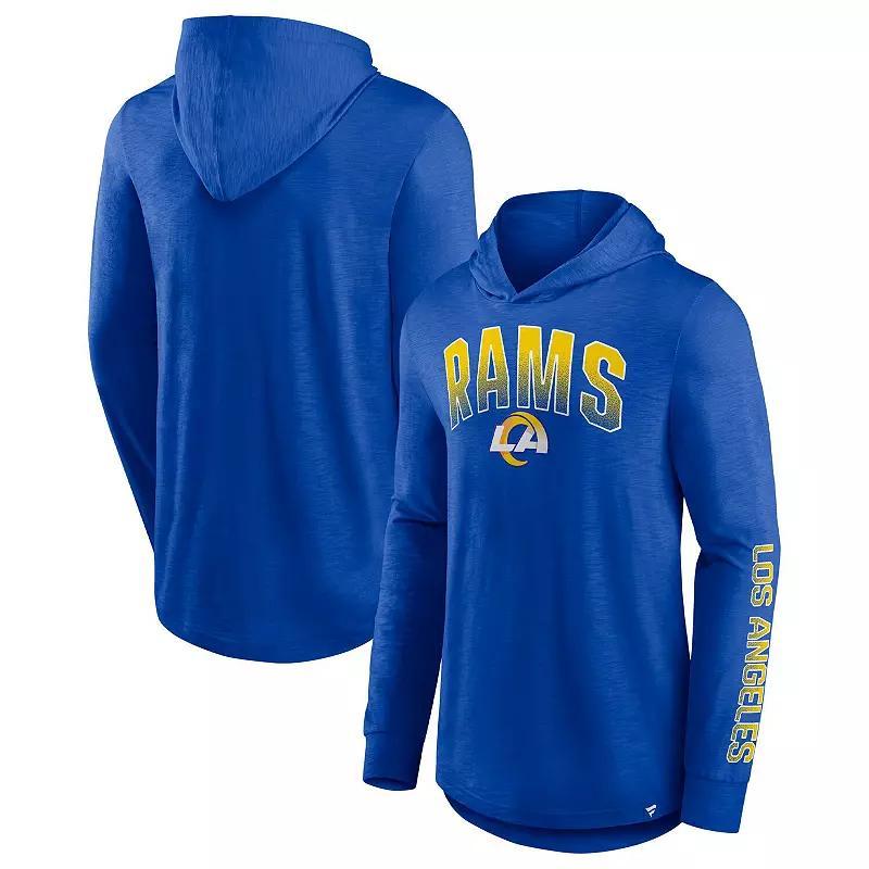 Mens Fanatics Branded Royal Los Angeles Rams Front Runner Long Sleeve Hooded T-Shirt Product Image