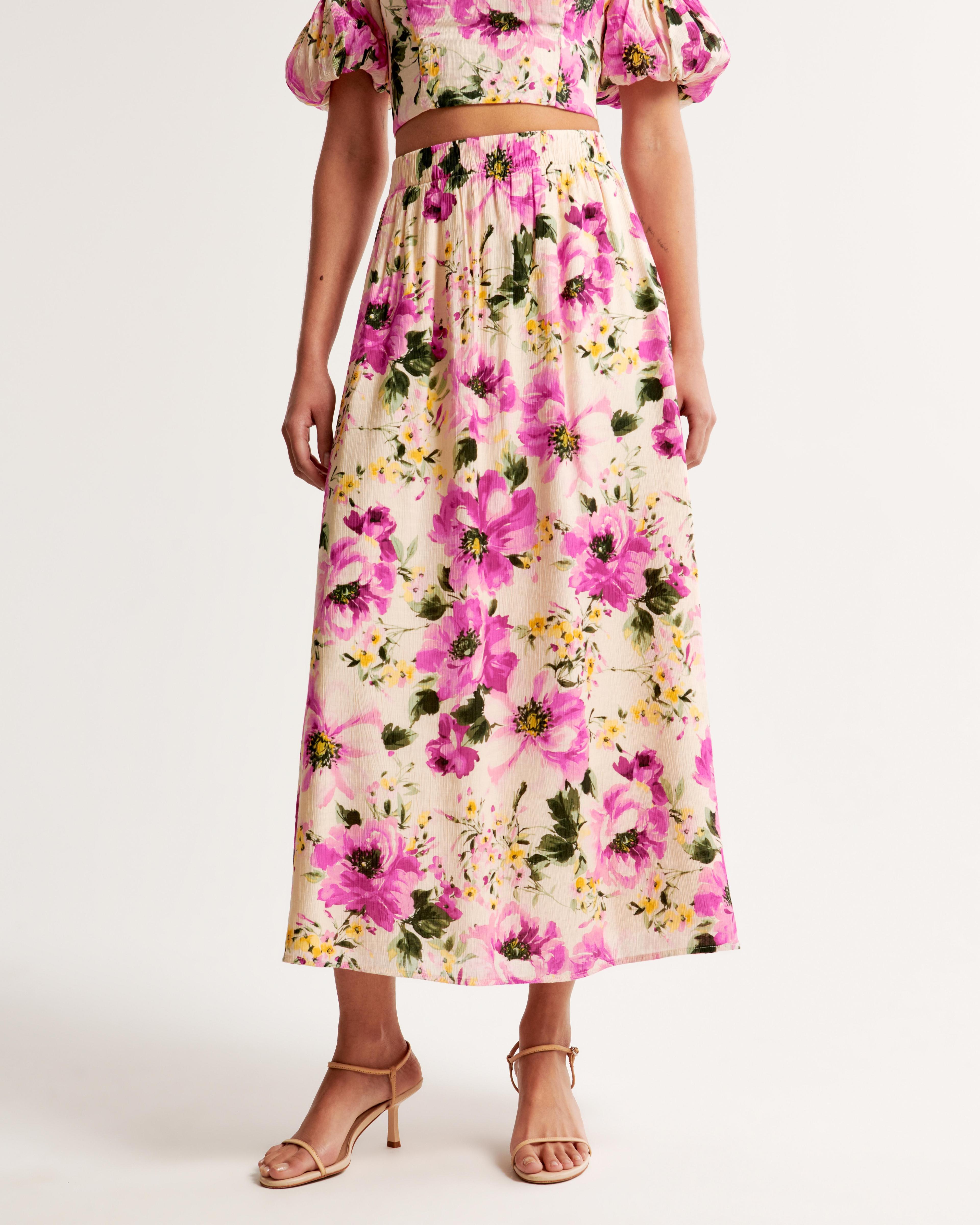 Crinkle Flowy Maxi Skirt Product Image