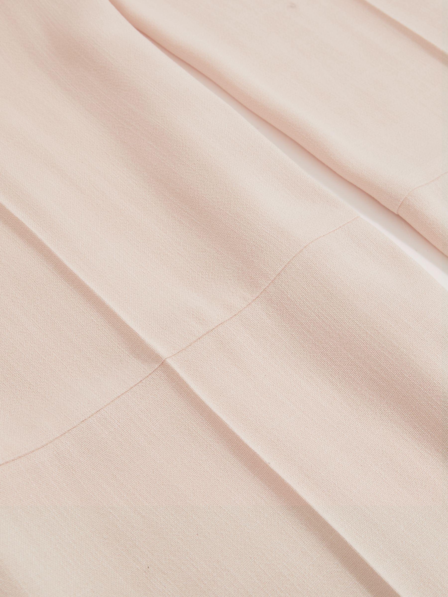 Oversized Double-Breasted Blazer Linen-Blend in Black Product Image