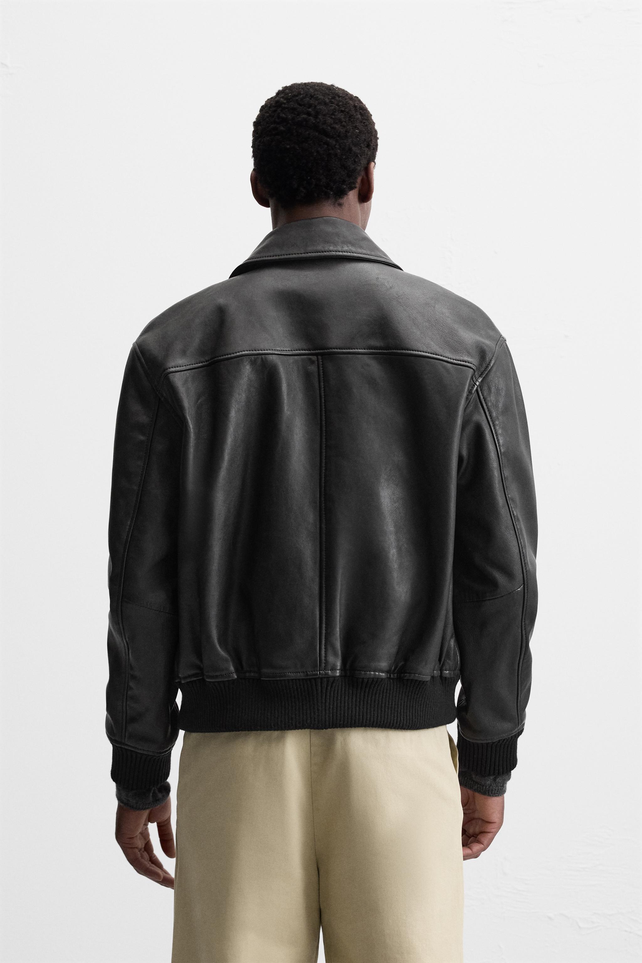 POCKET LEATHER JACKET Product Image