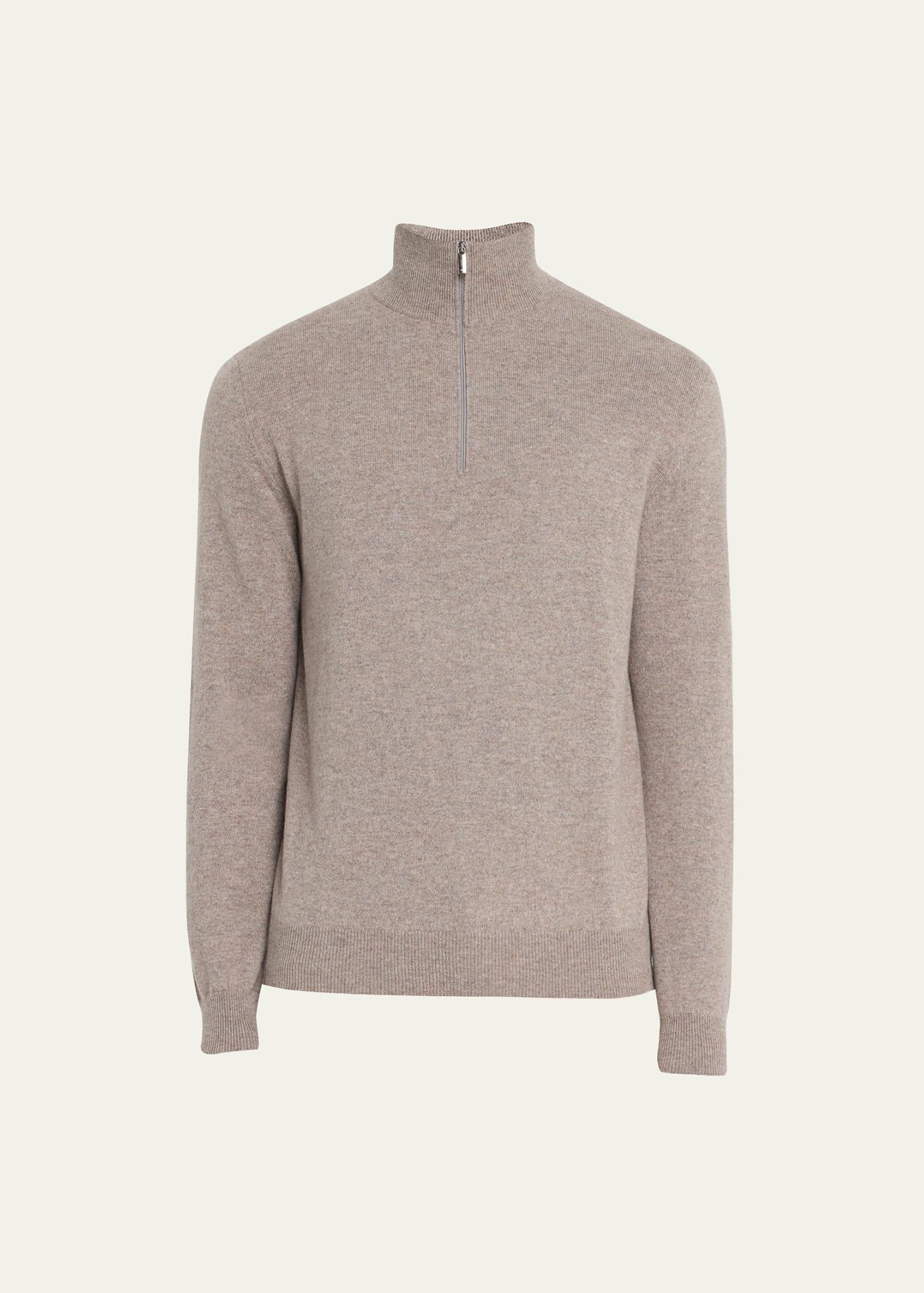 Mens Cashmere Half-Zip Sweater Product Image