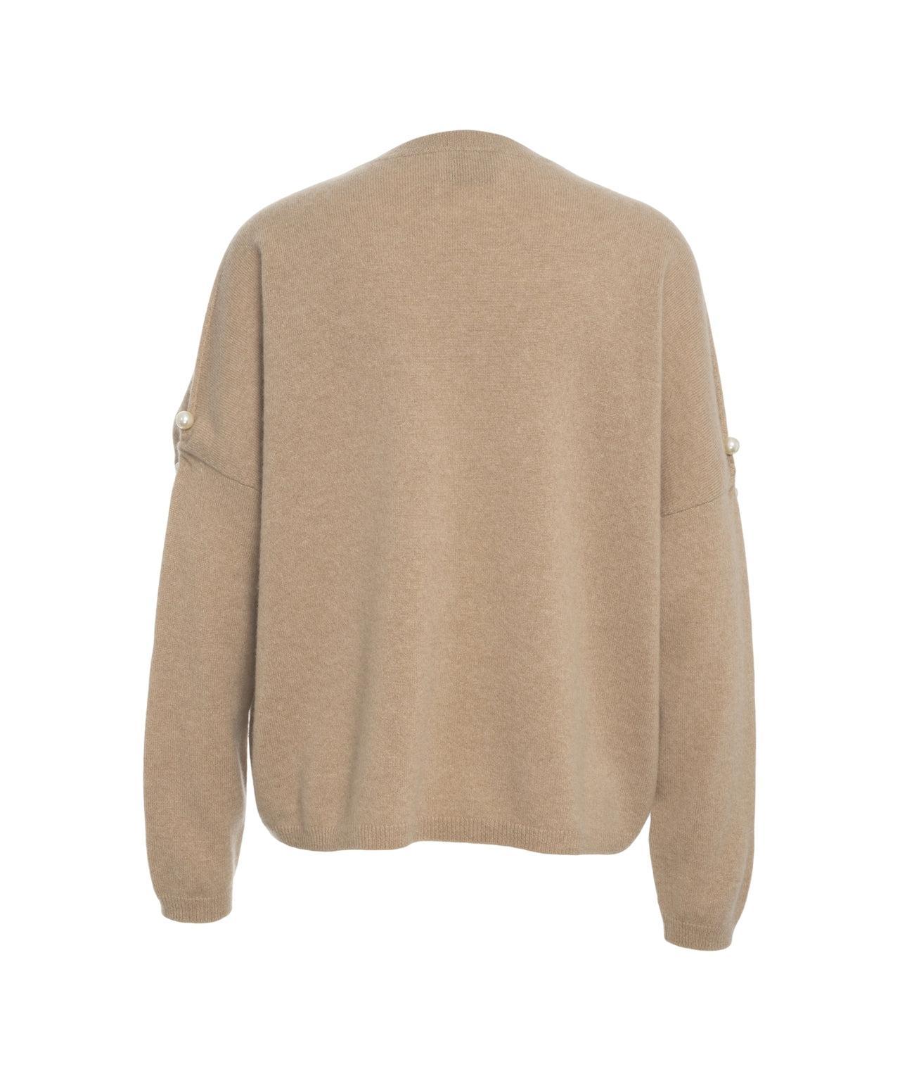 Cashmere sweater with pearl detail Product Image