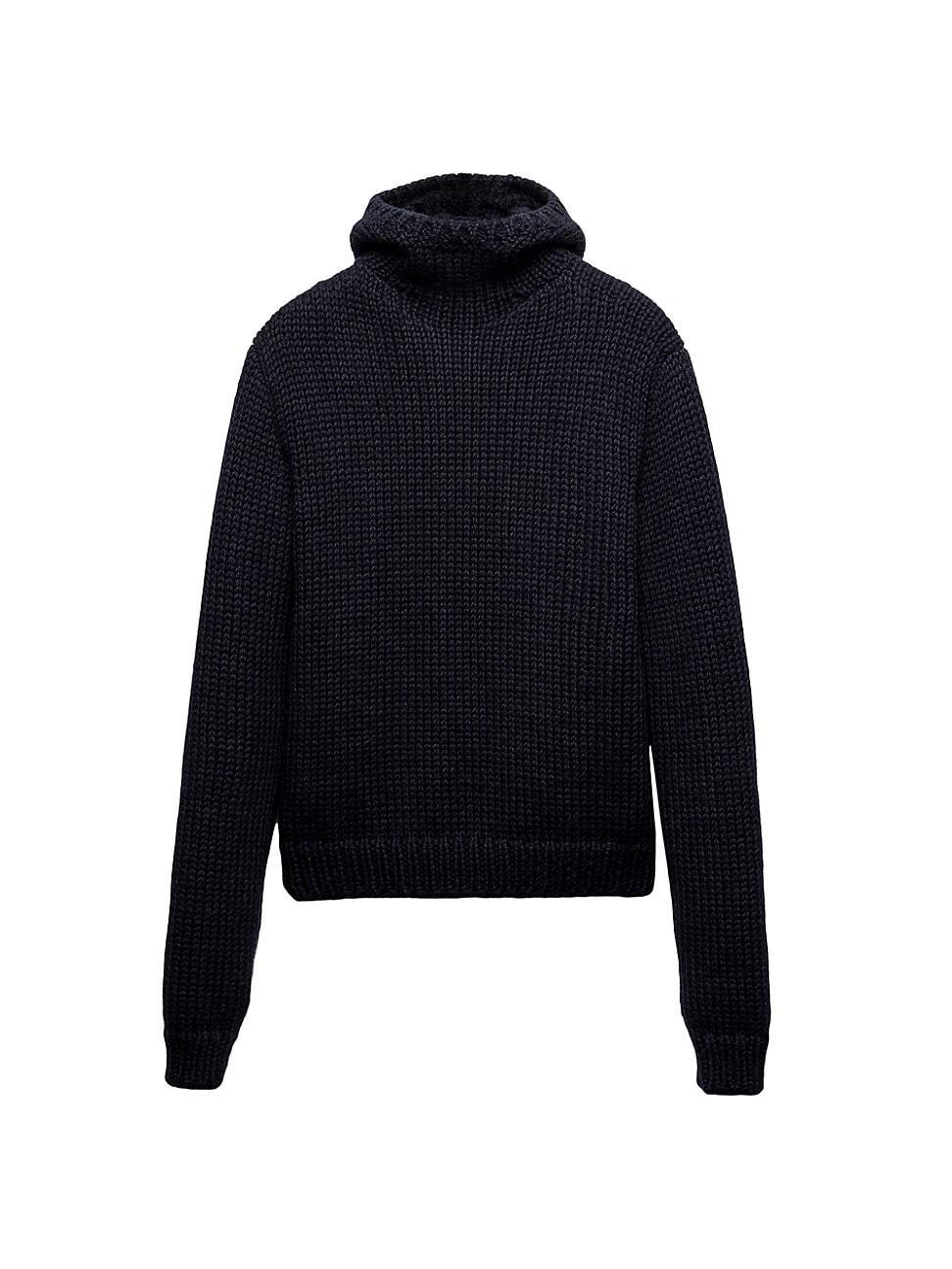 Mens Wool Hooded Sweater Product Image