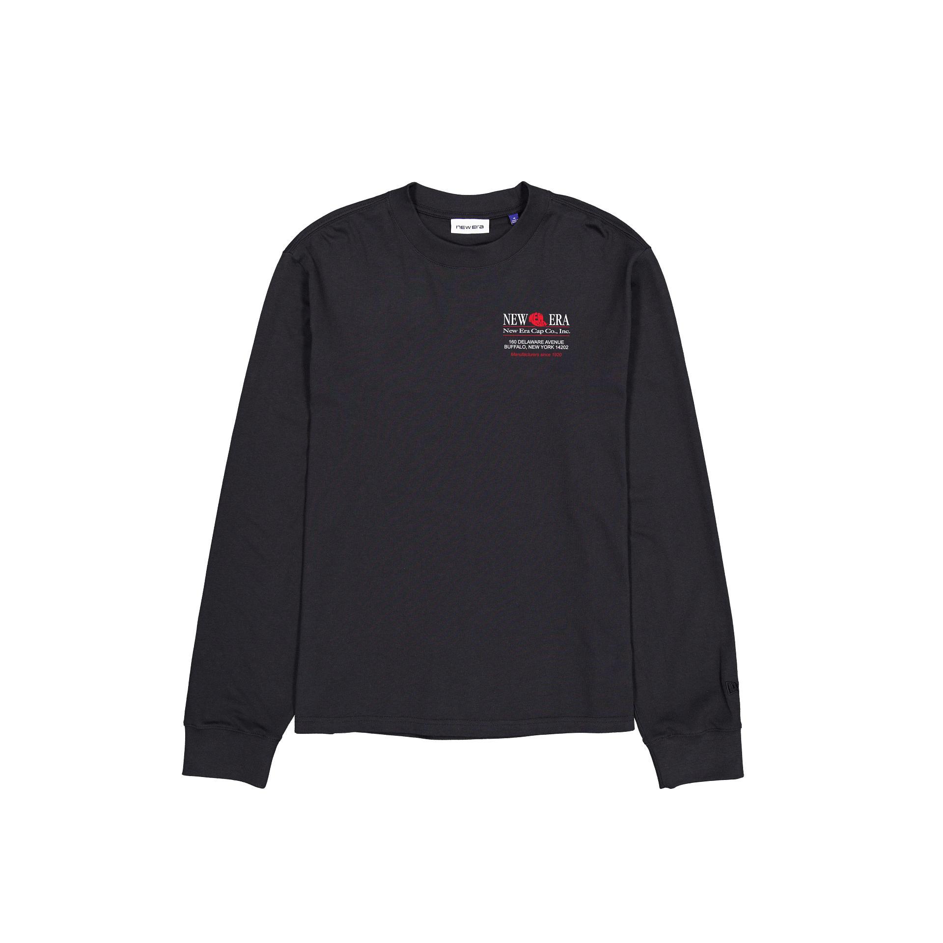 Sized Graphic Black Long Sleeve T-Shirt Male Product Image