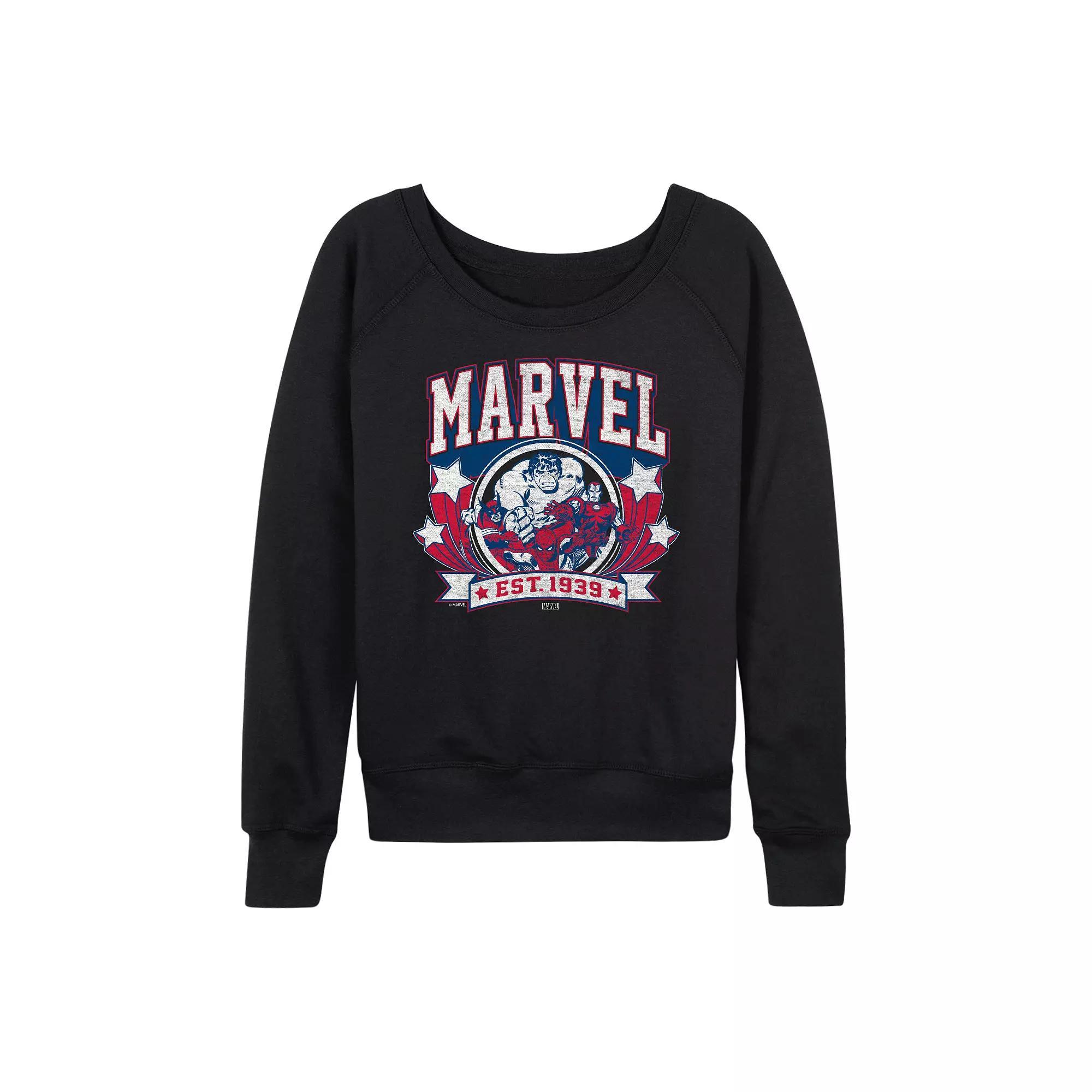 Women's Marvel Collegiate Americana French Terry Long Sleeve Tee,  Product Image