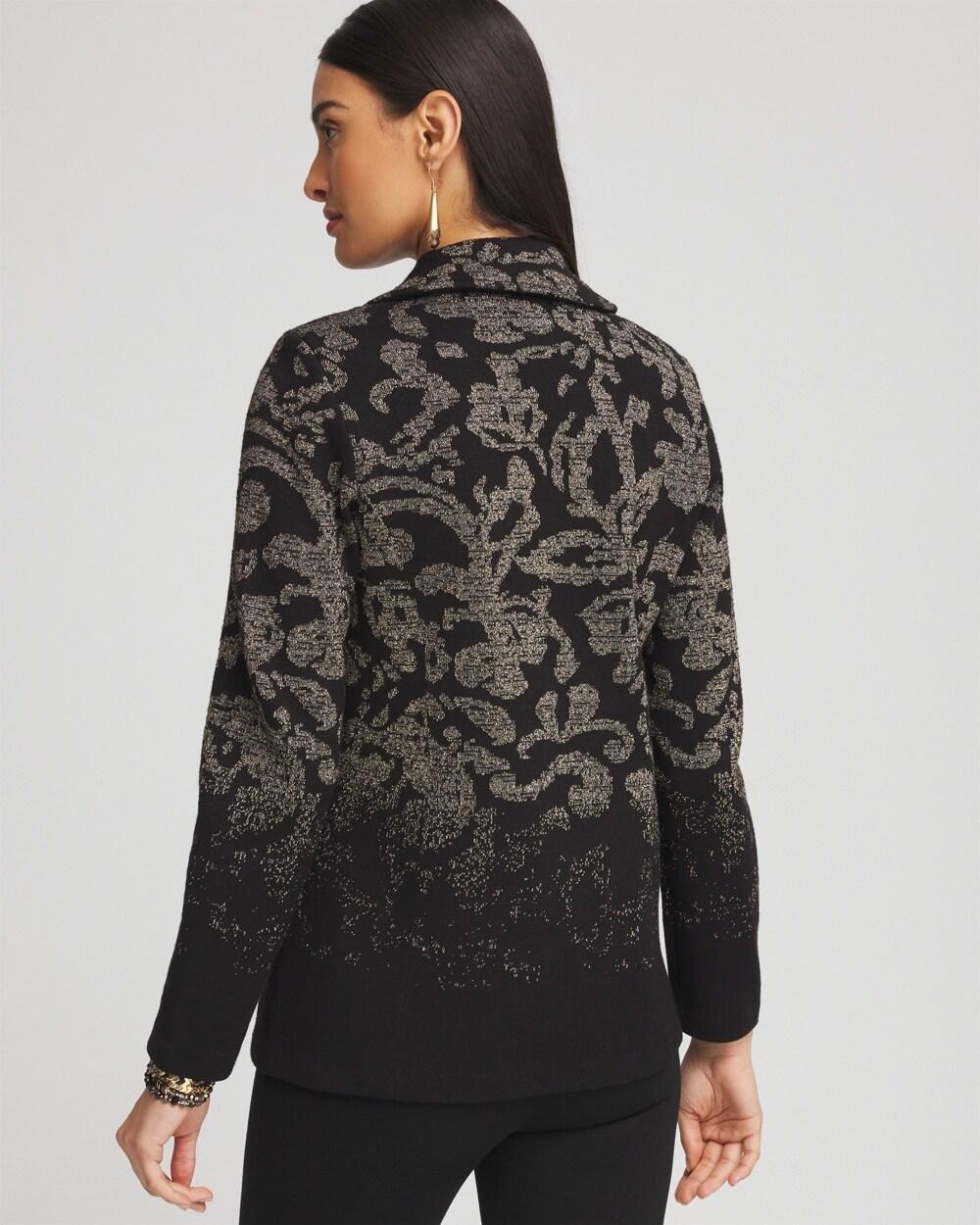 Metallic Jacquard Sweater Blazer Product Image