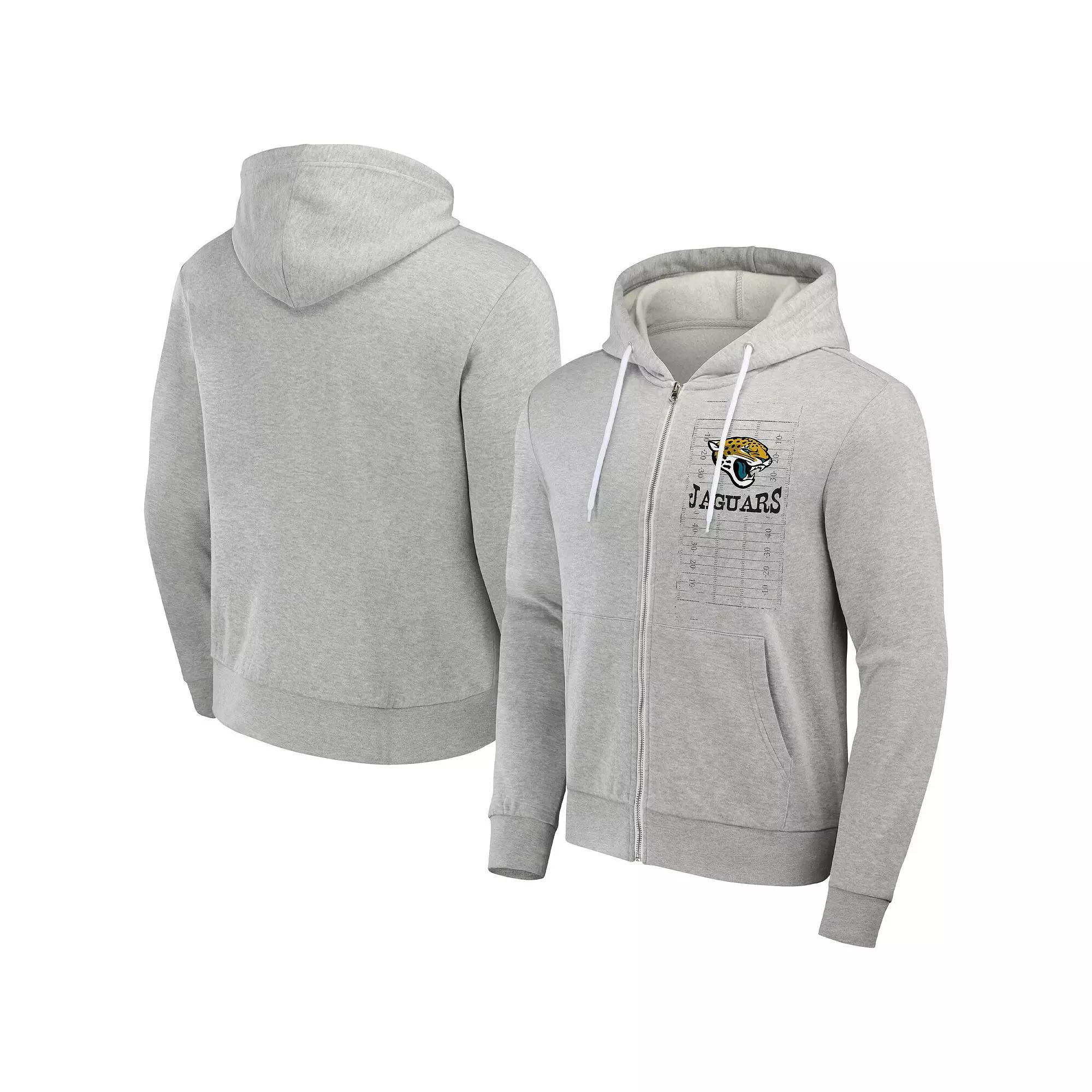 Men's NFL x Darius Rucker Collection by Fanatics Heather Gray Jacksonville Jaguars Domestic Full-Zip Hoodie,  Product Image