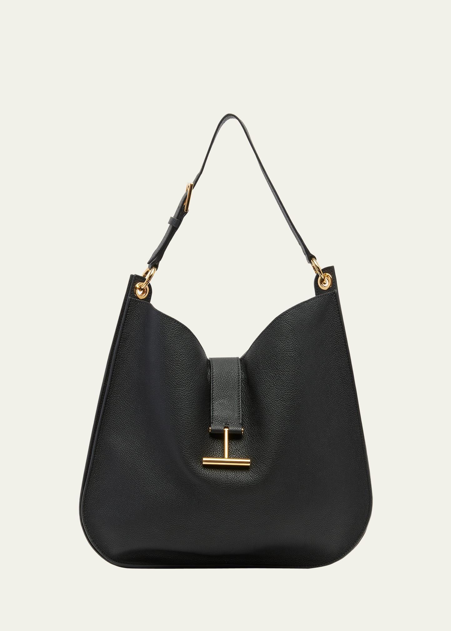 Tara Large Hobo Crossbody in Grained Leather Product Image