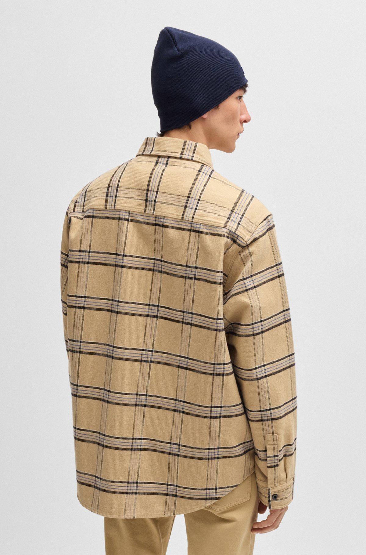 Oversize-fit shirt in checked cotton twill Product Image
