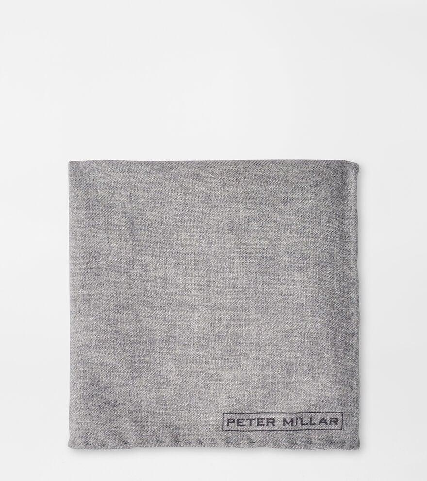 Peter Millar Mens Wool Pocket Square | Color: Nickel | Size: OS Product Image