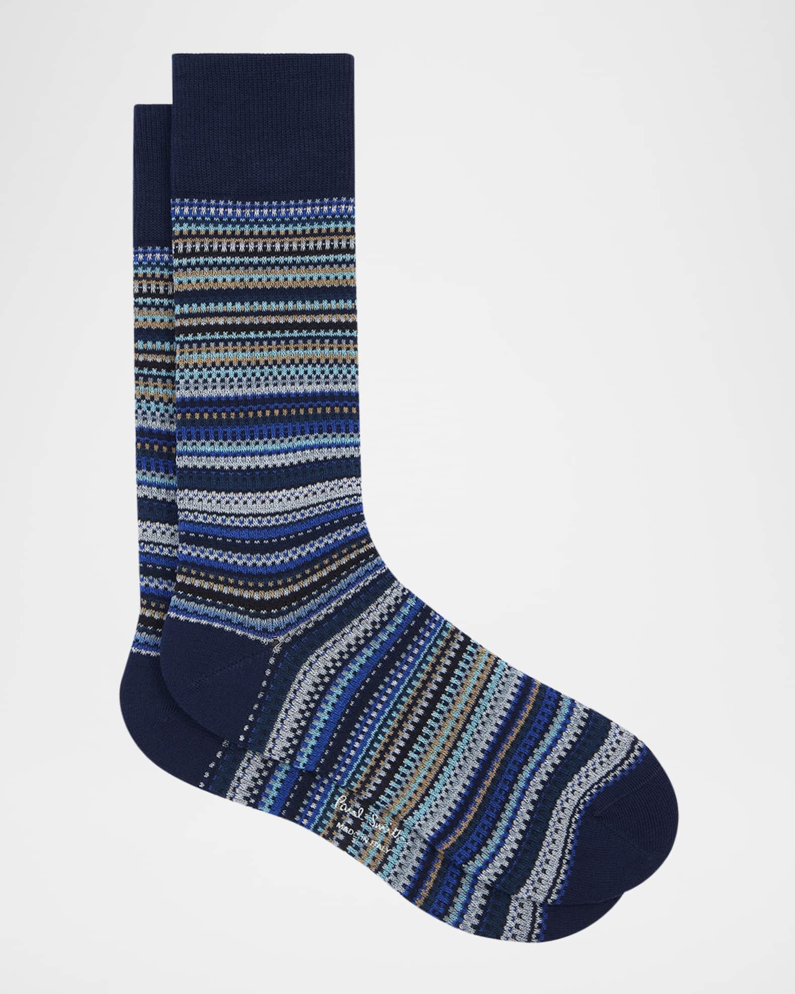 Men's Pique Signature Stripe Crew Socks Product Image