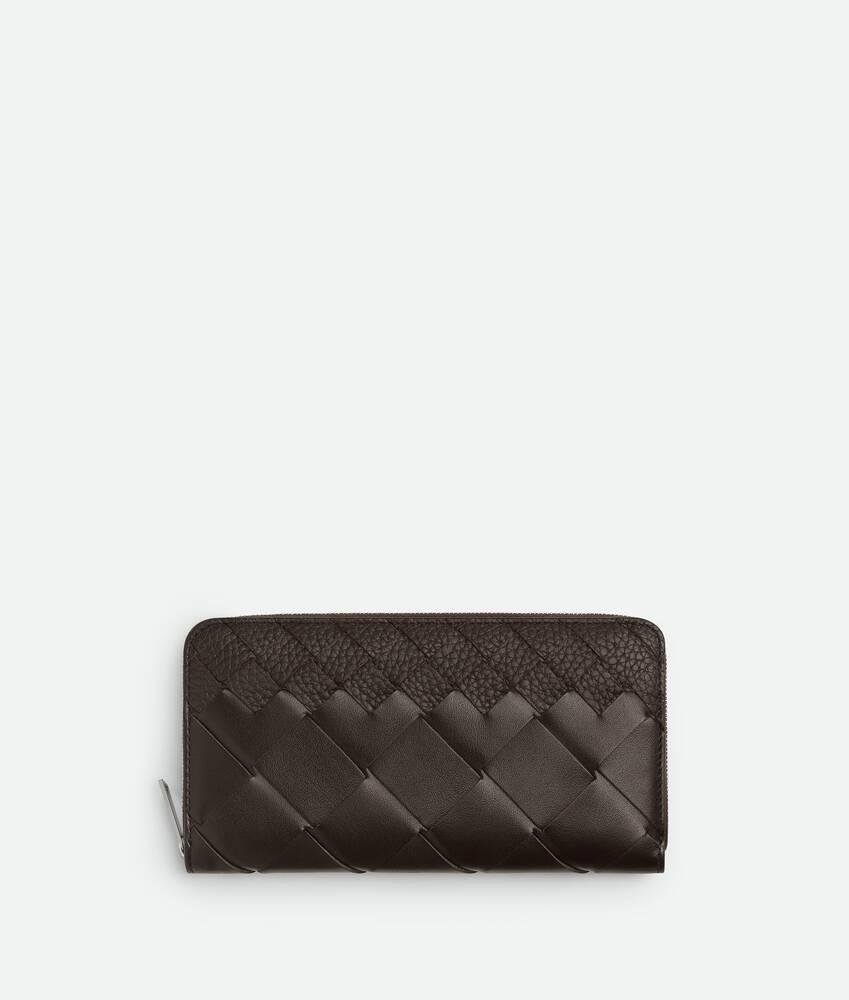 Men's Intrecciato Zip Around Wallet in Fondant Product Image