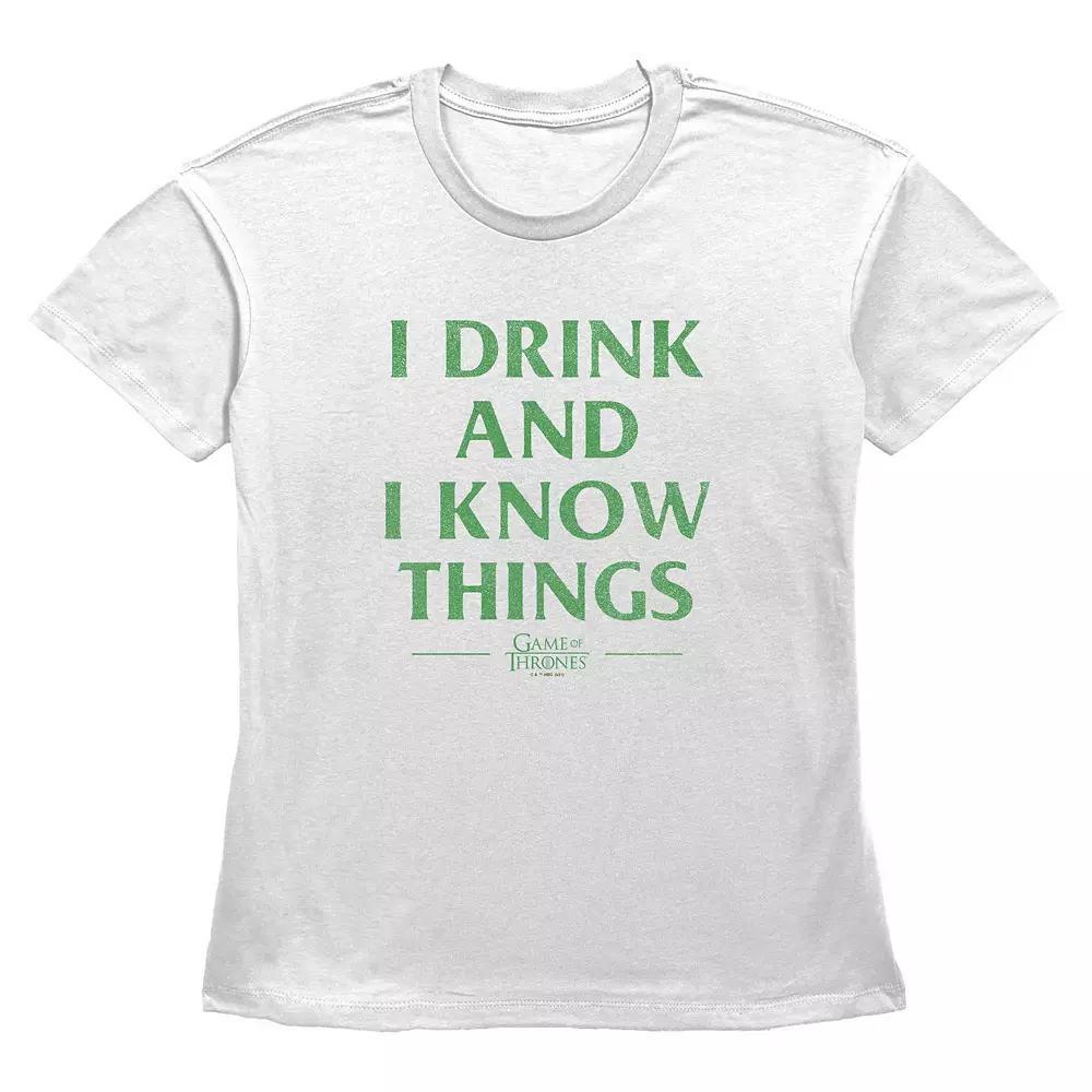 Women's Game Of Thrones I Drink And I Know Things Graphic Tee,  Product Image