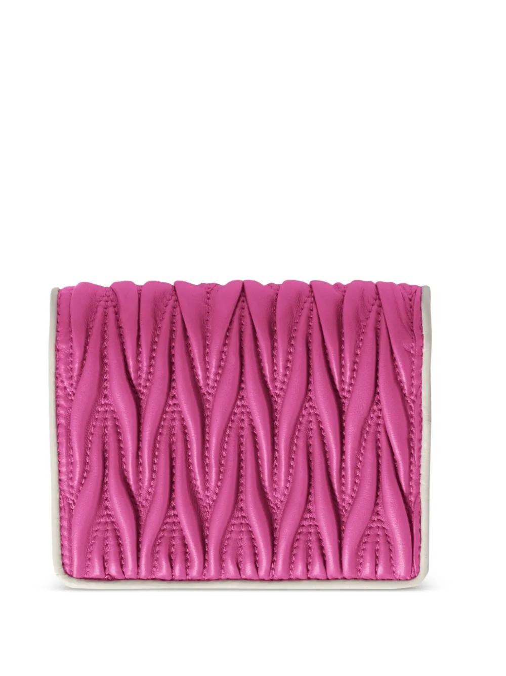 MIU MIU Leather Wallet In Pink Product Image