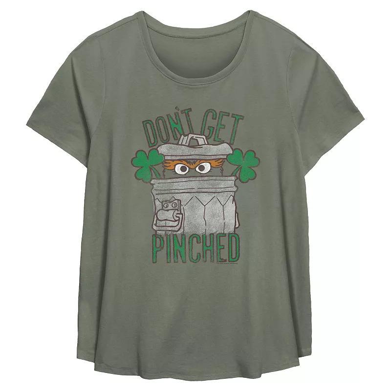 Disney's Mickey Mouse Lucky Shamrock Rainbow Plus Size Flowy Graphic Tee, Women's, Size: 3XL, Green Product Image