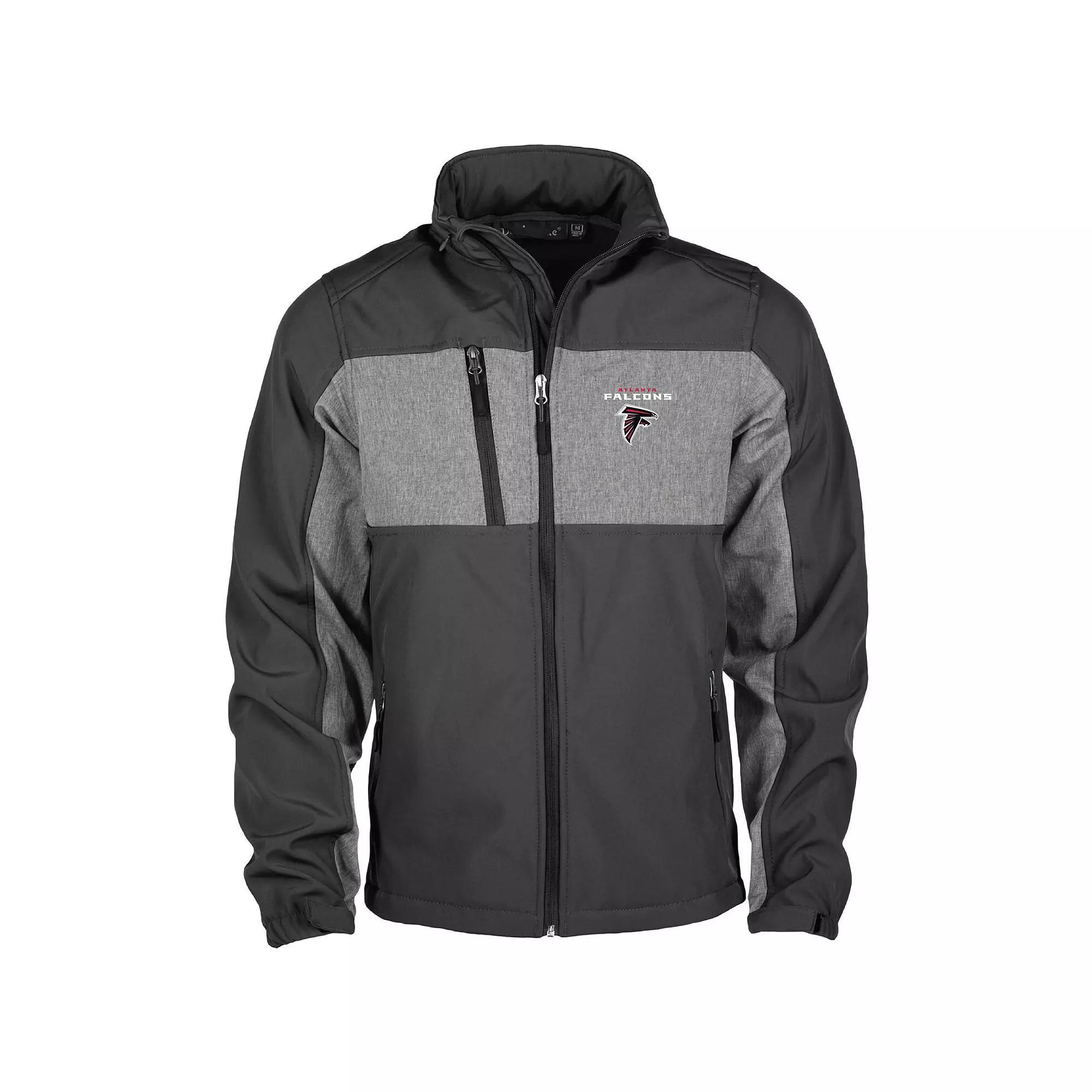 Men's Dunbrooke Black Atlanta Falcons Circle Zephyr Softshell Full-Zip Jacket, Size: Small Product Image