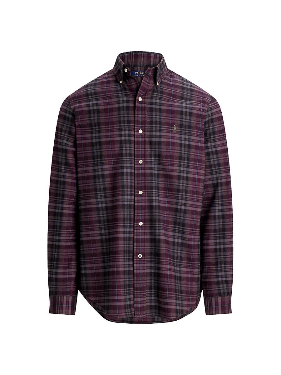 Mens Plaid Performance Twill Shirt Product Image