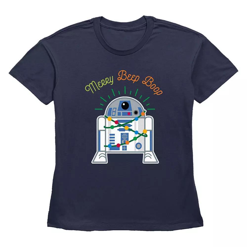 Women's Star Wars R2-D2 Merry Beep Boop Graphic Tee,  Product Image