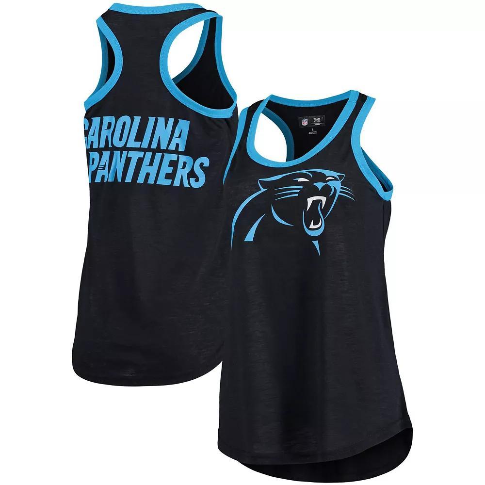 Women's G-III 4Her by Carl Banks Black Carolina Panthers Tater Tank Top,  Product Image