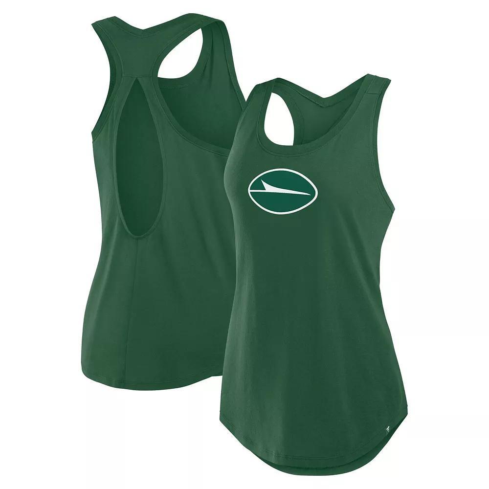 Women's Fanatics Green New York Jets Iron Fan Tank Top,  Product Image