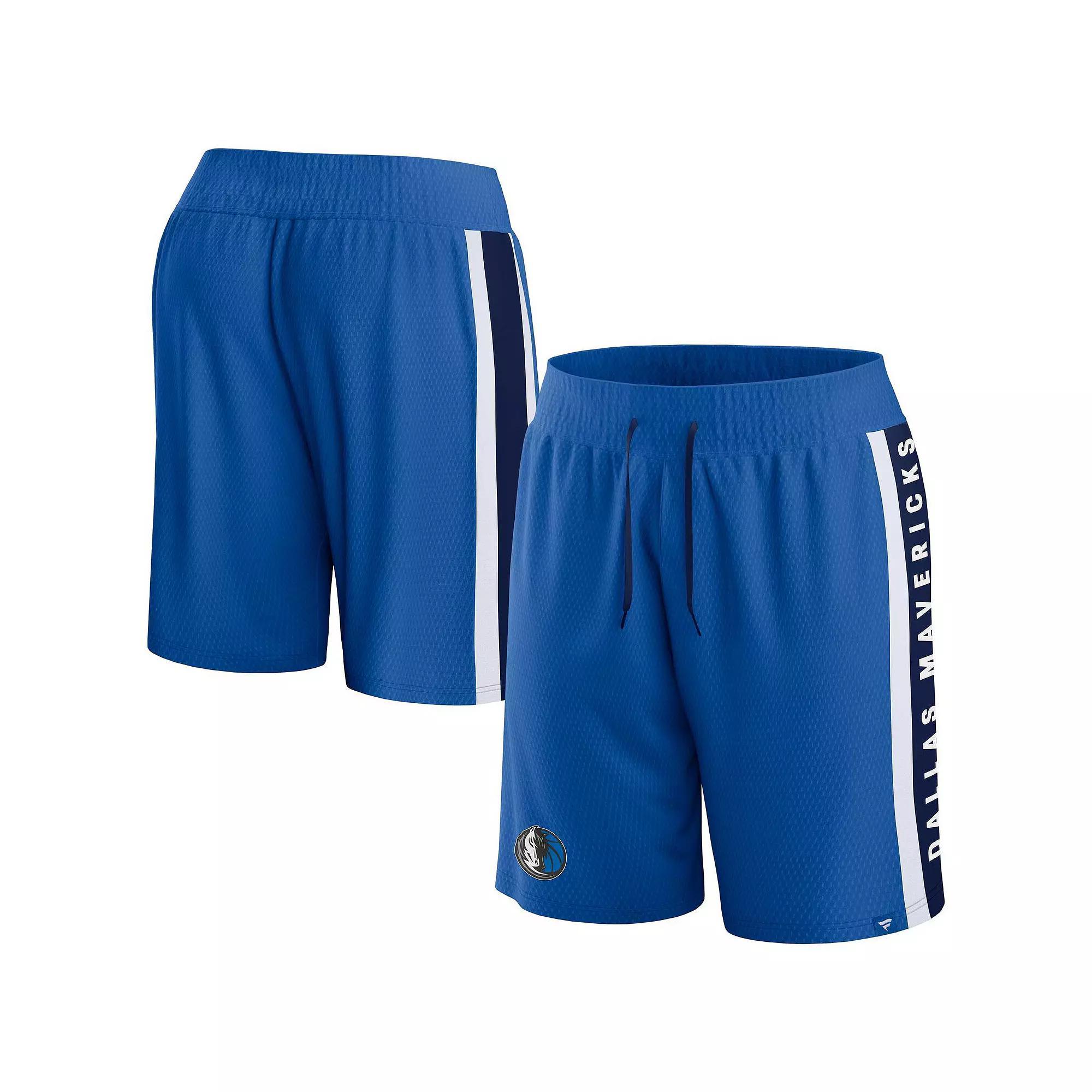 Men's Fanatics Branded Blue Dallas Mavericks Referee Iconic Mesh Shorts,  Product Image