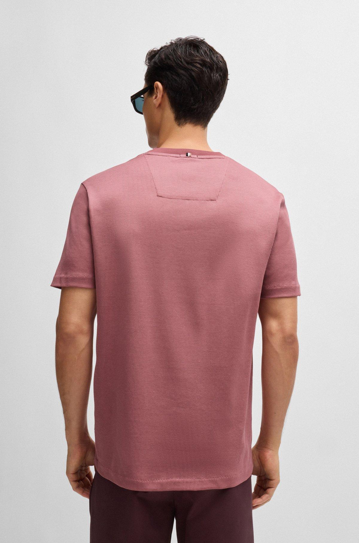 Regular-fit T-shirt in structured cotton Product Image