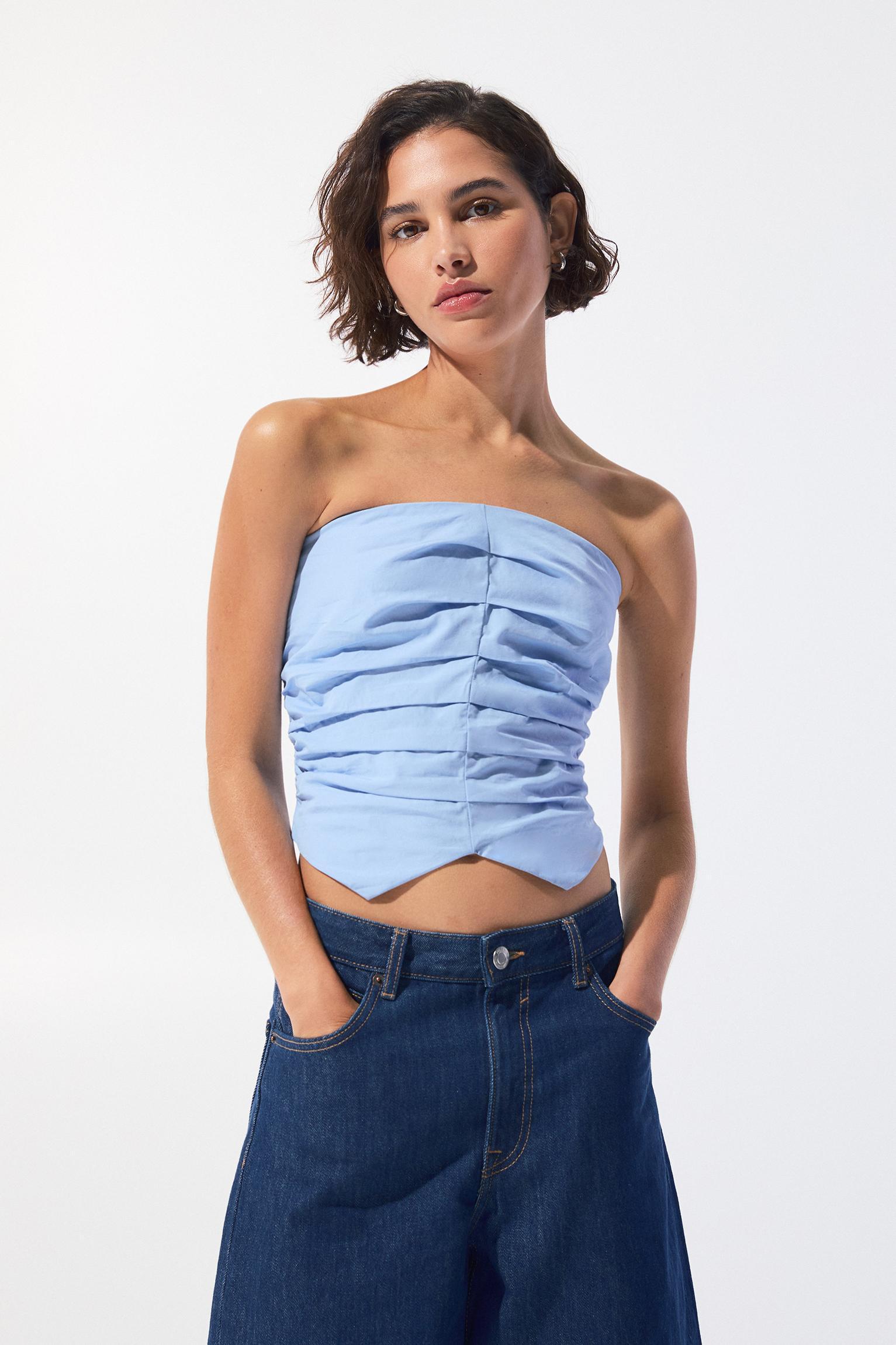 Strapless corsetry-inspired top Product Image