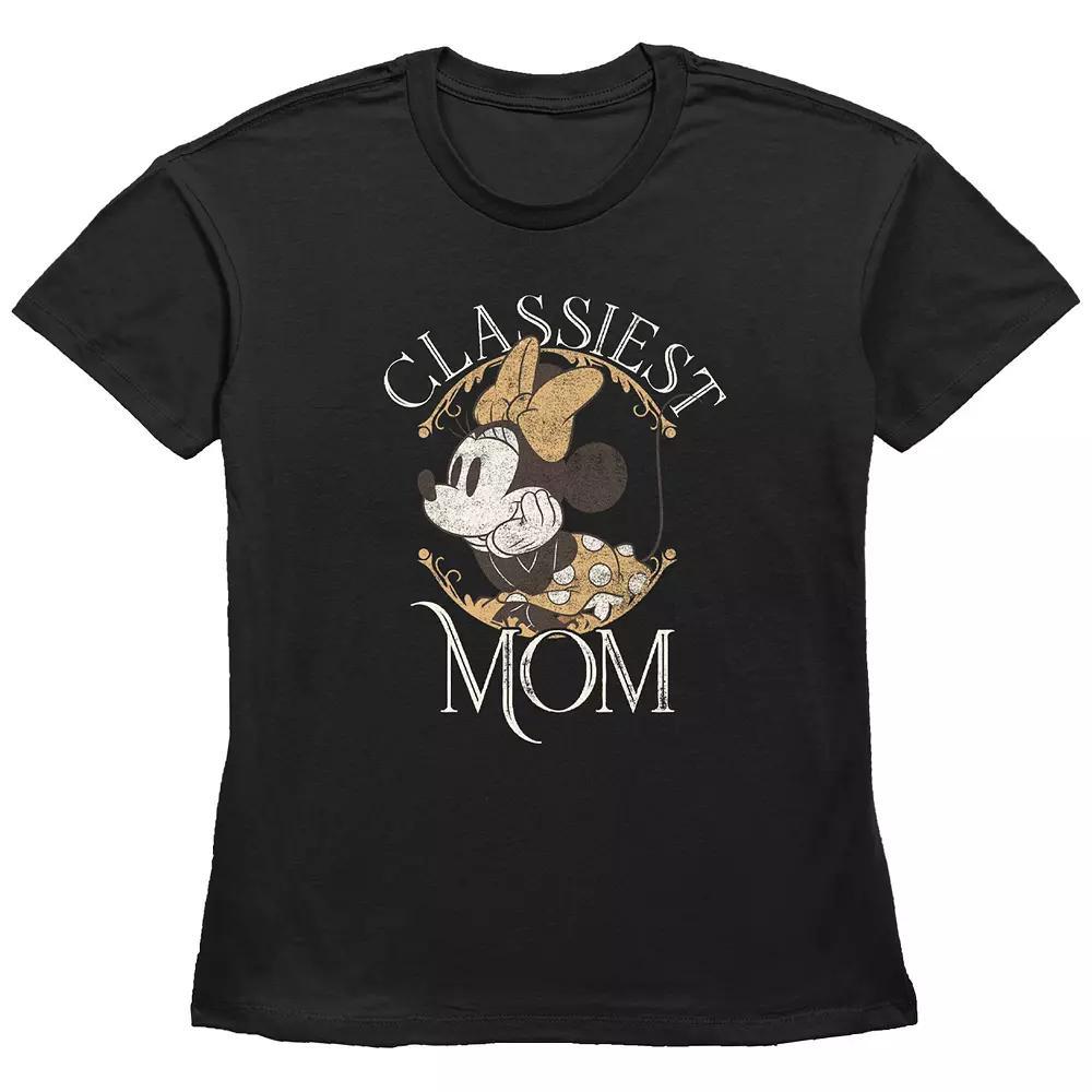 Disney Minnie Mouse Women's Classiest Mom Basic Fit Graphic Tee,  Product Image