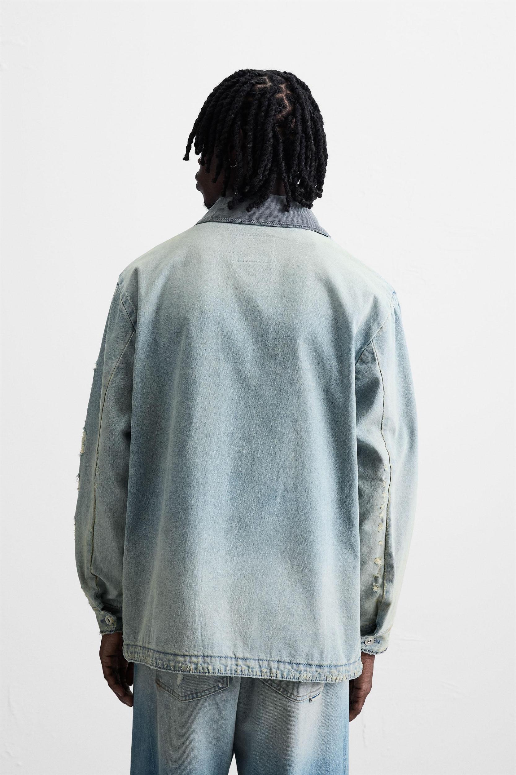 VINTAGE WASHED DENIM OVERSHIRT Product Image