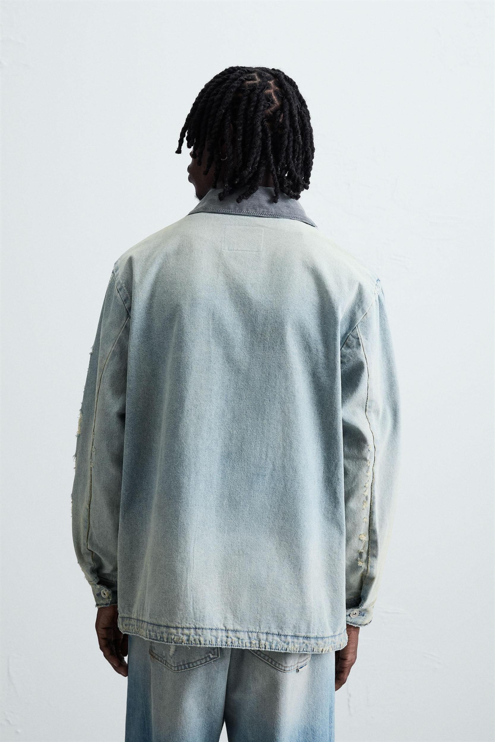 VINTAGE WASHED DENIM OVERSHIRT Product Image