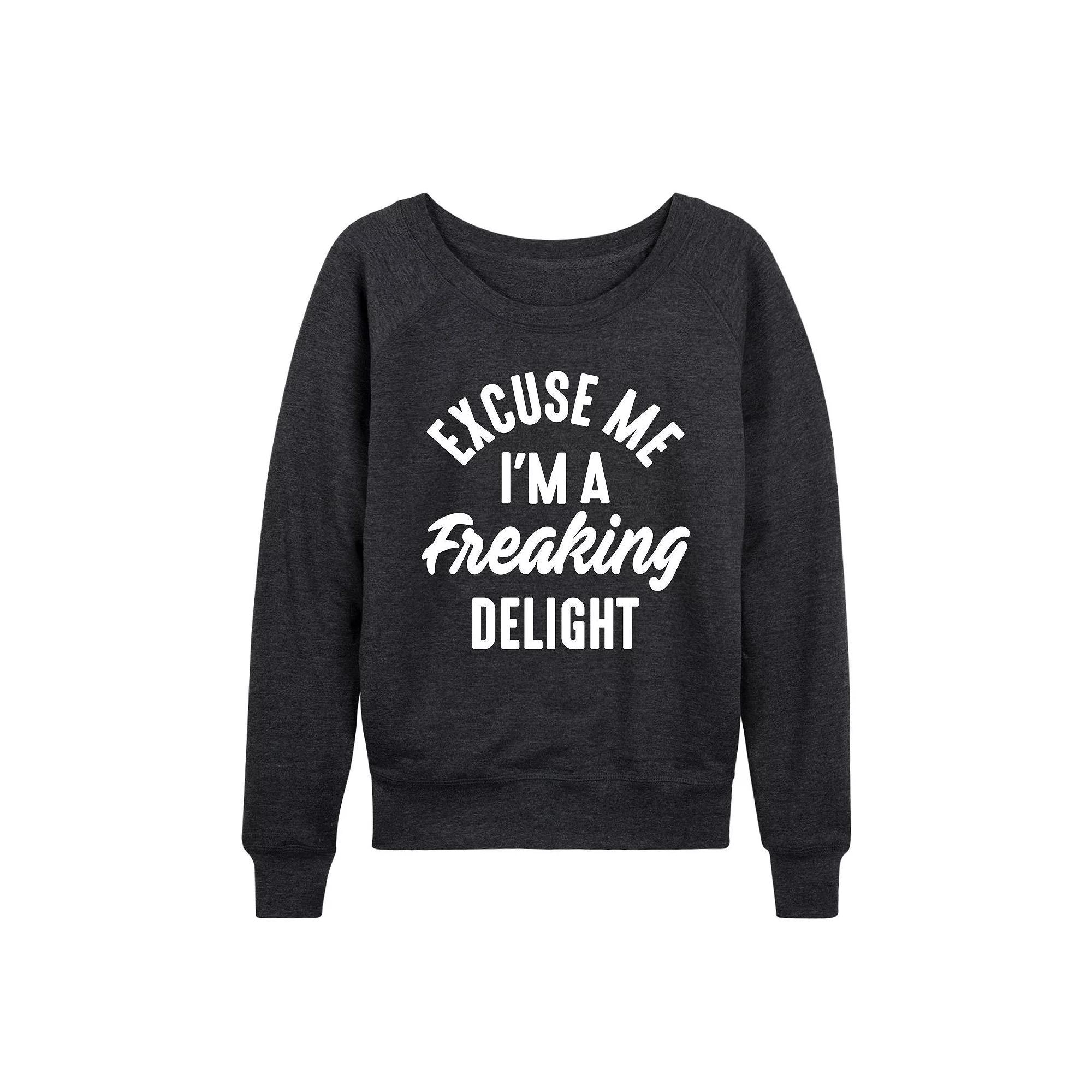 Women's A Freaking Delight French Terry Long Sleeve Tee, Girl's,  Product Image