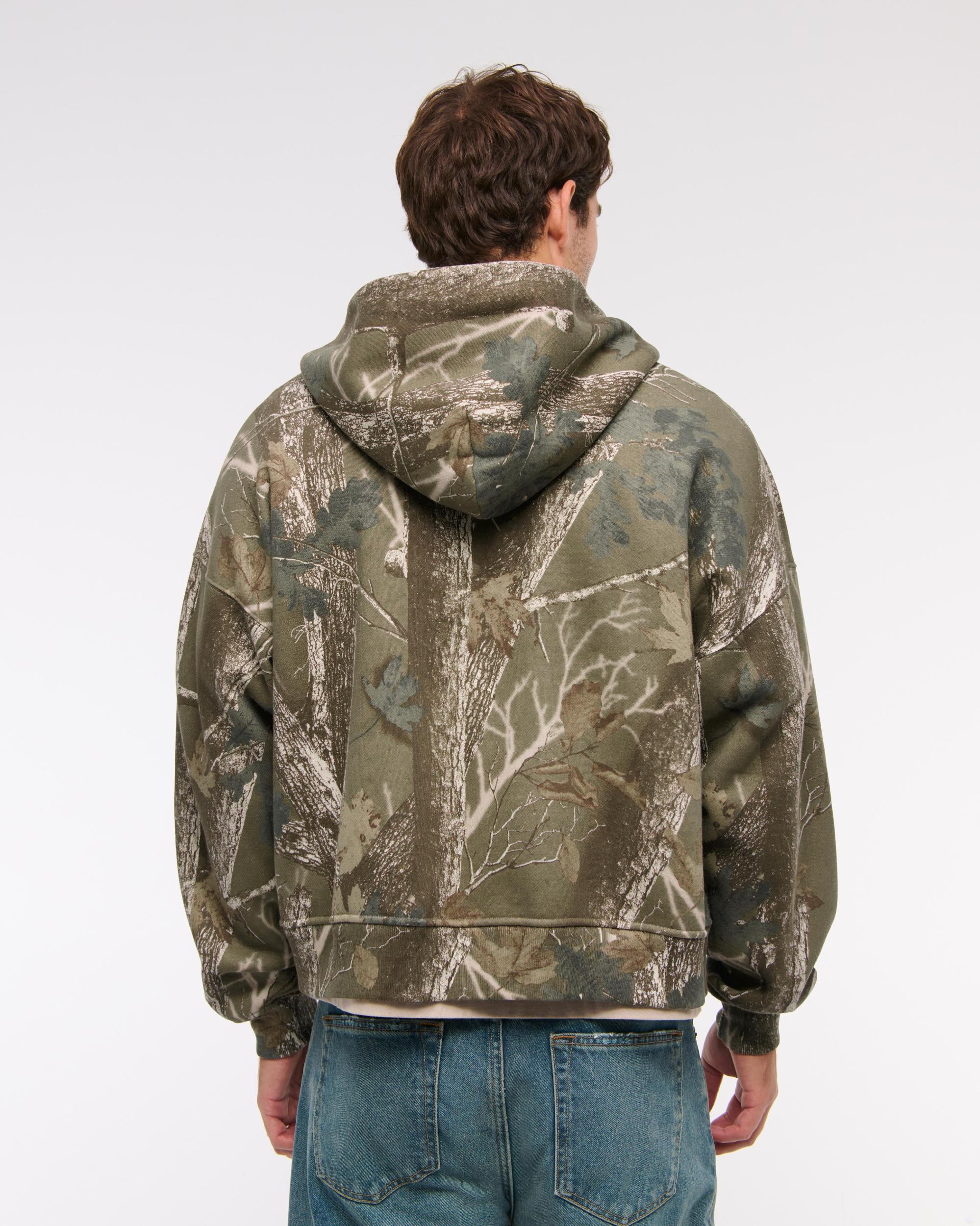 Cropped Essential Full-Zip Hoodie Product Image