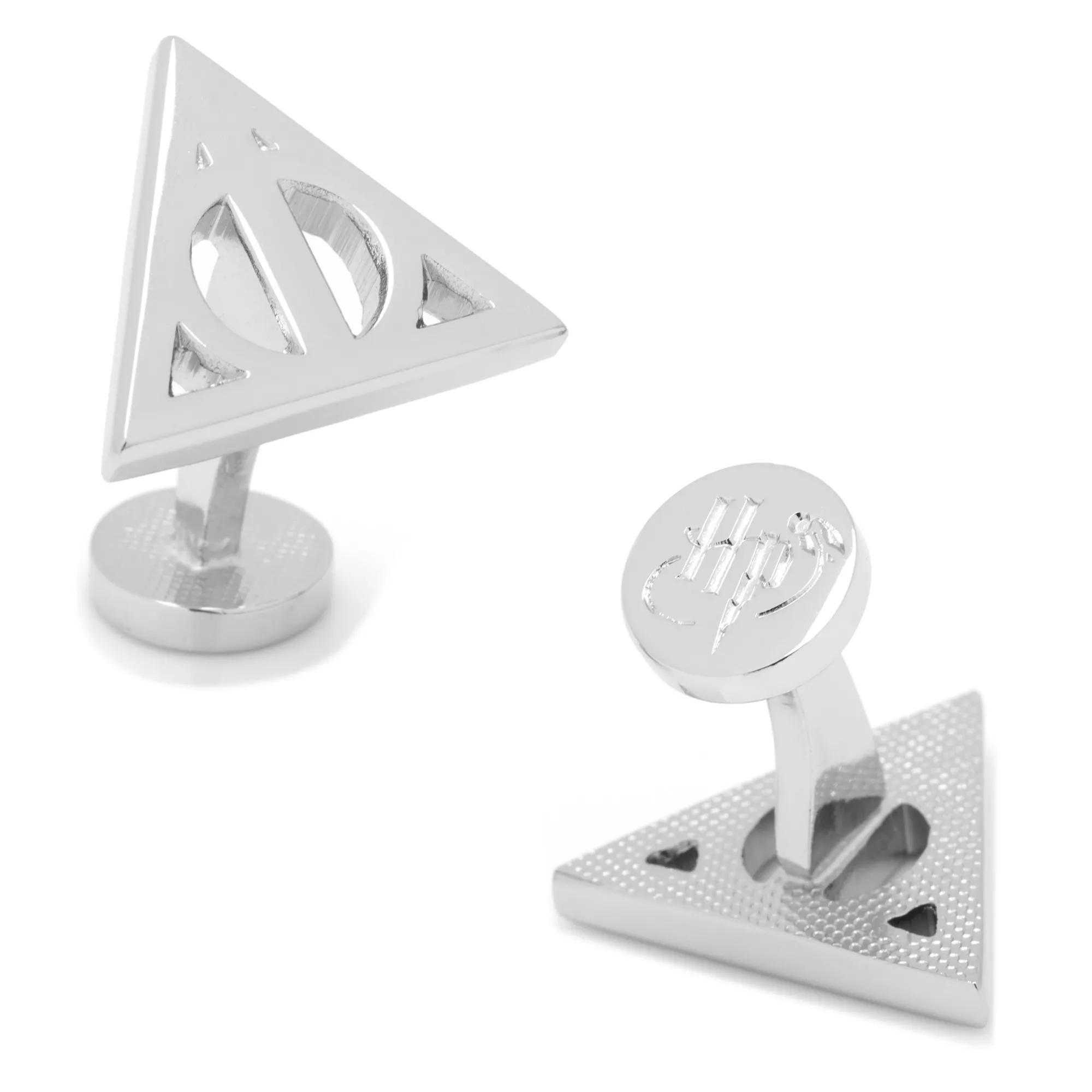 Men's Cuff Links, Inc. Harry Potter Deathly Hallows Silver-Tone Cuff Links Product Image