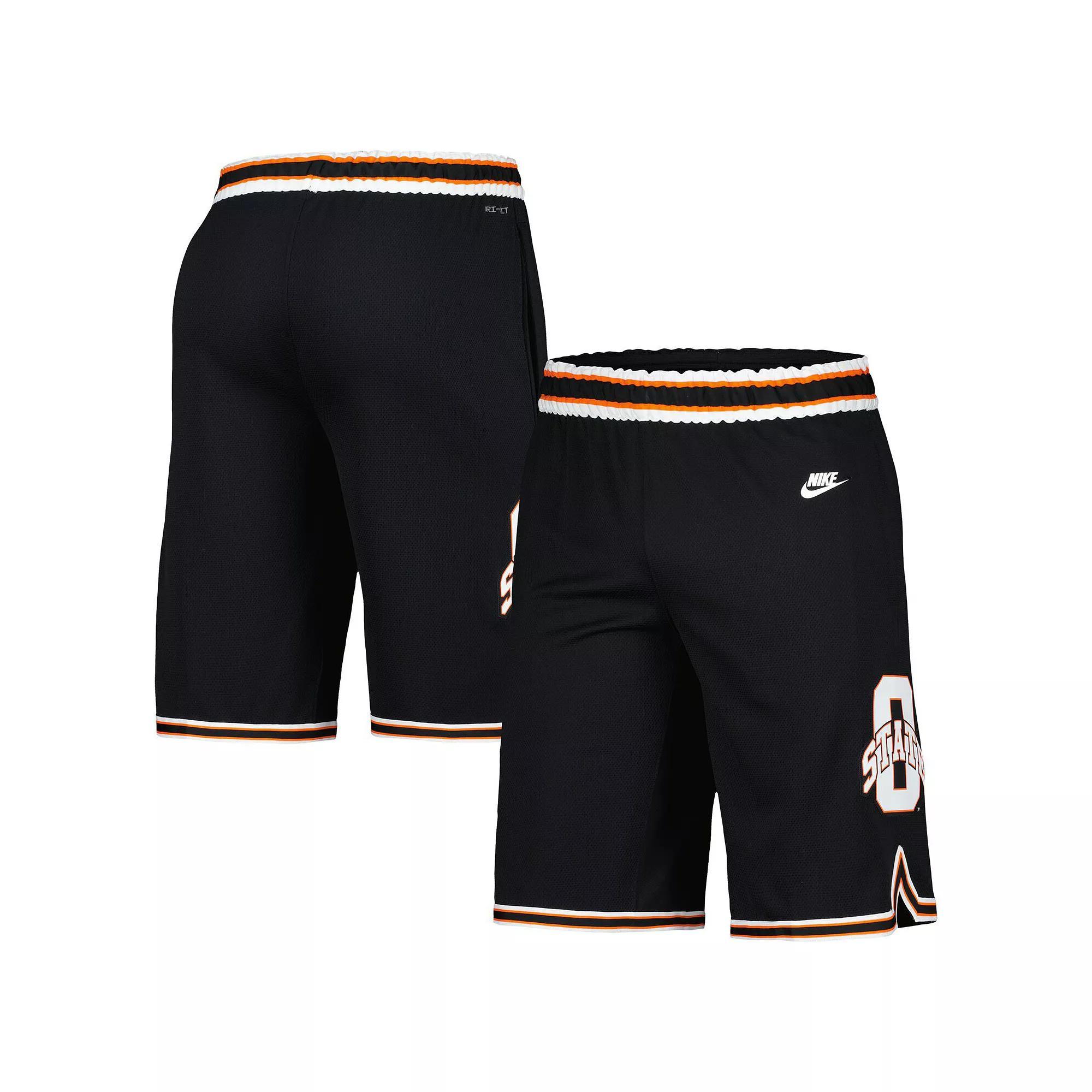 Men's Nike Black Oklahoma State Cowboys Retro Replica Basketball Shorts,  Product Image