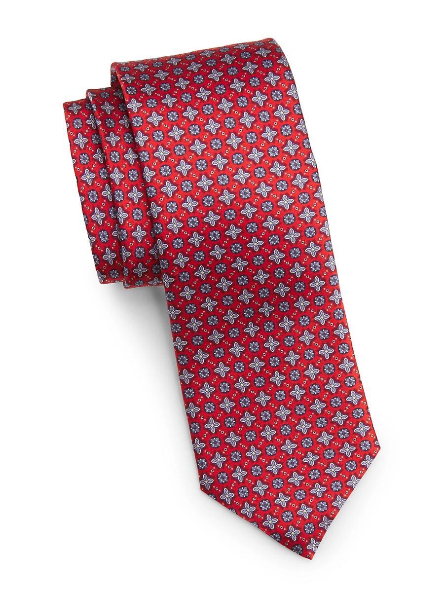 Mens Floral Silk Tie Product Image