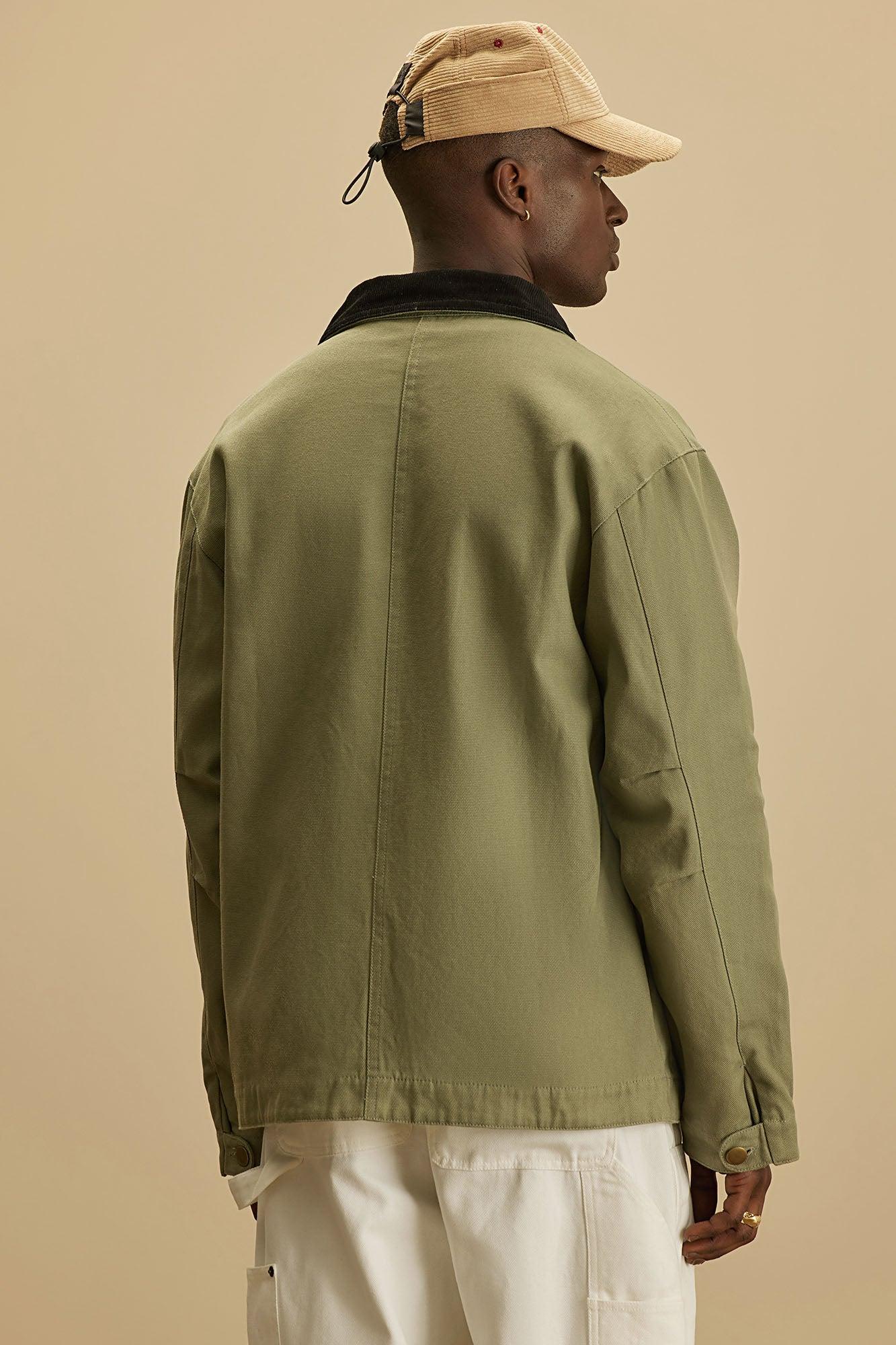 Alexander Utility Canvas Chore Jacket - Olive Product Image