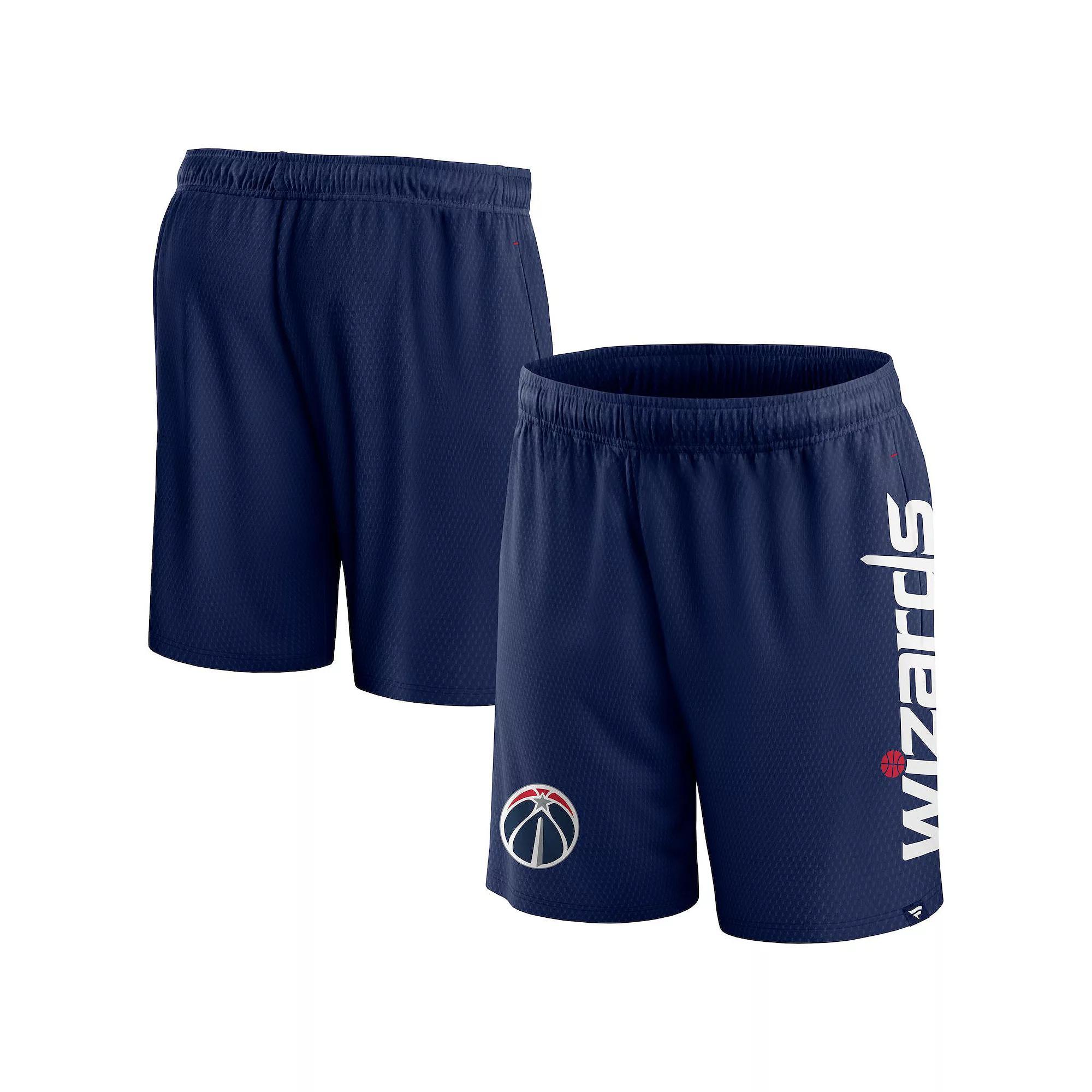 Men's Fanatics Branded Navy Washington Wizards Post Up Mesh Shorts,  Product Image