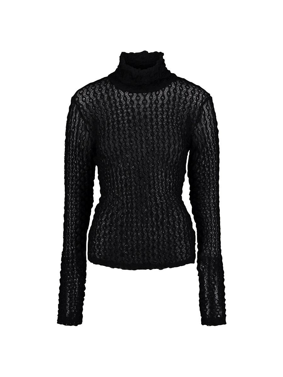 Womens Aubrey Fine-Knit Turtleneck Sweater Product Image