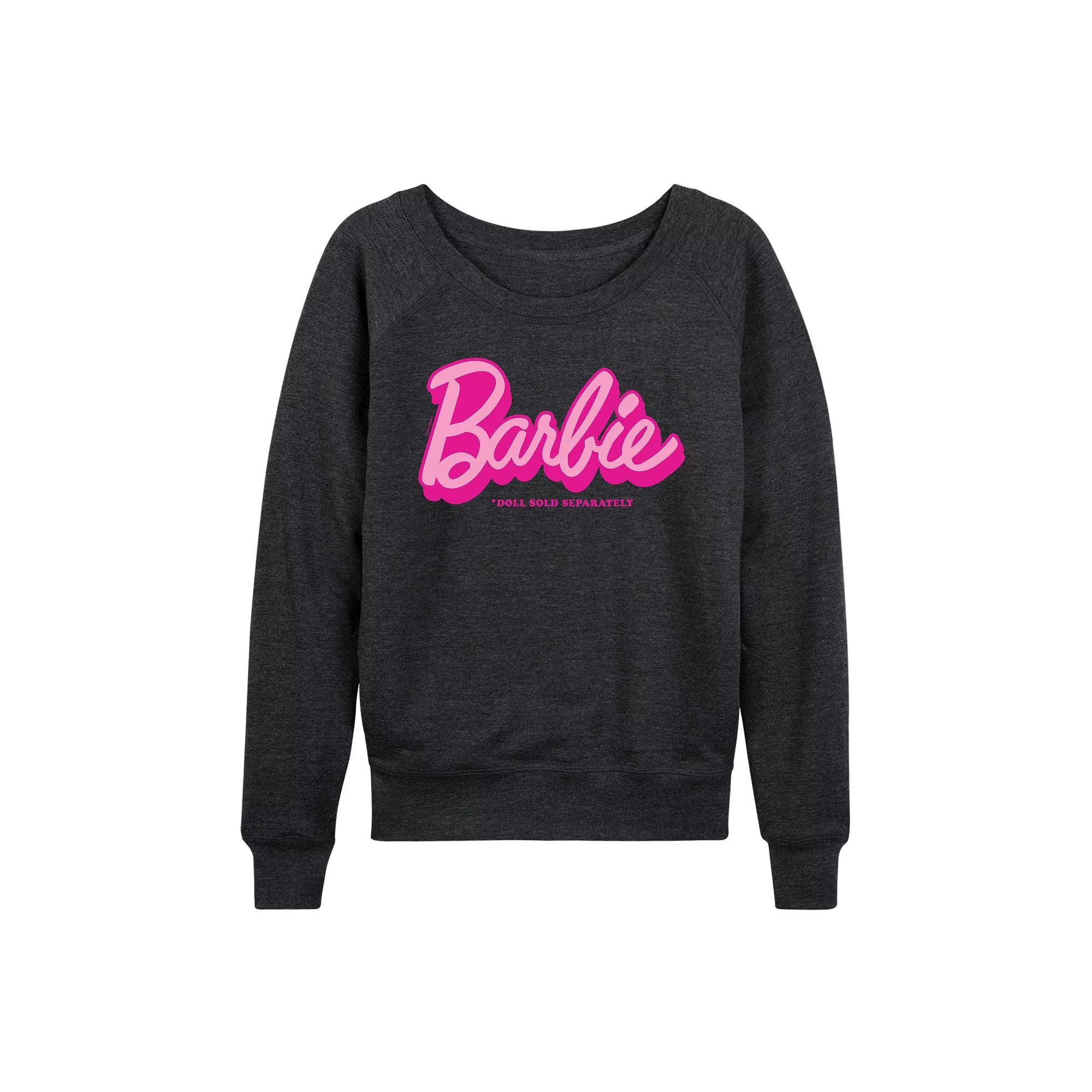Women's Barbie® Doll Sold Separately French Terry Long Sleeve Tee, Girl's,  Product Image