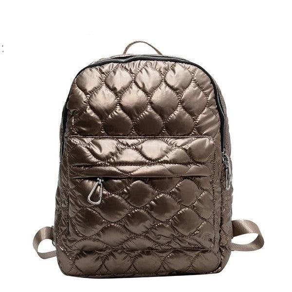 Jade Metallic Puffer Backpack Product Image